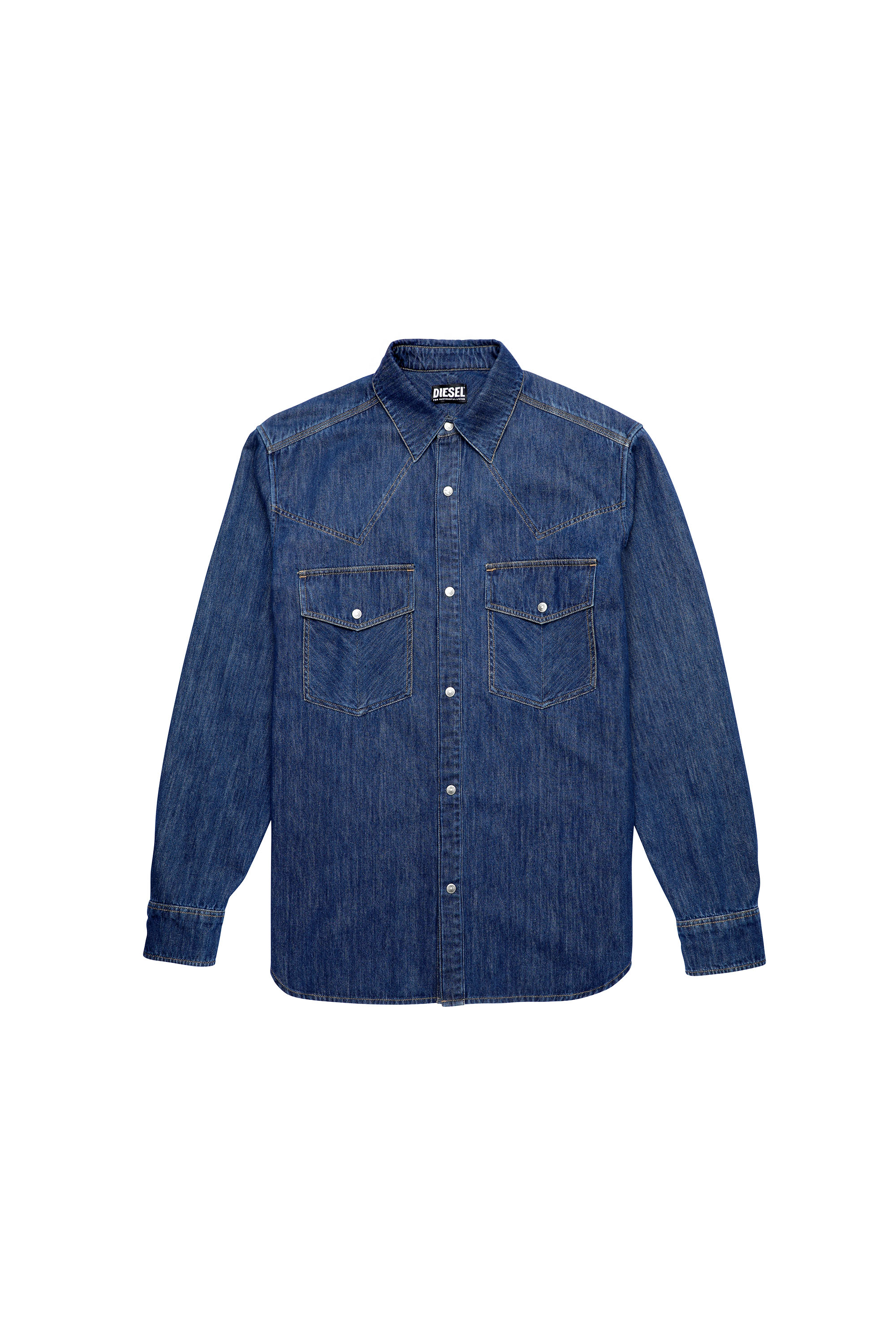 D-OCEAN-SP, Bleu Foncé - Chemises en Denim