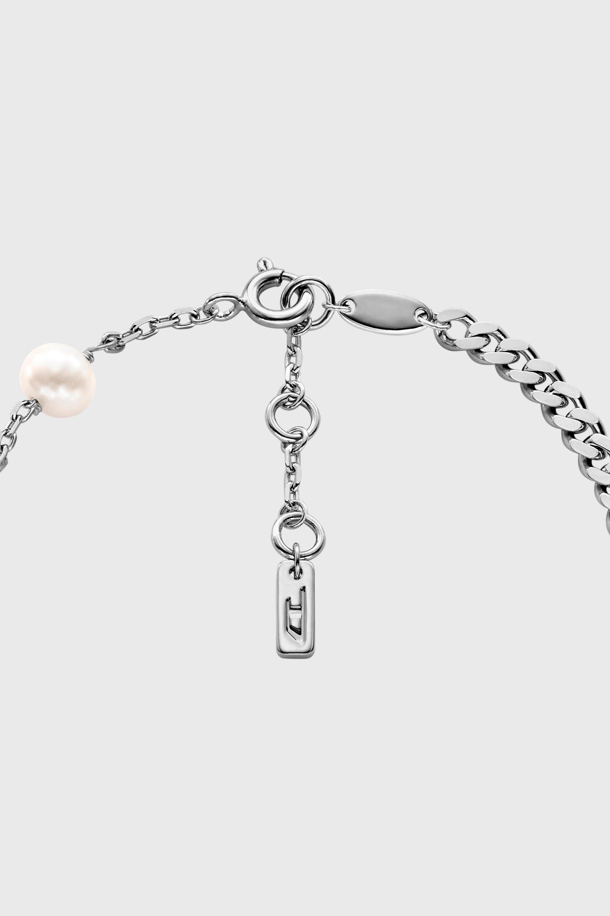 Diesel - DL1372040, Bracelet cha&icirc;ne en argent sterling et perles Mixte in Gris argent&eacute; - 2
