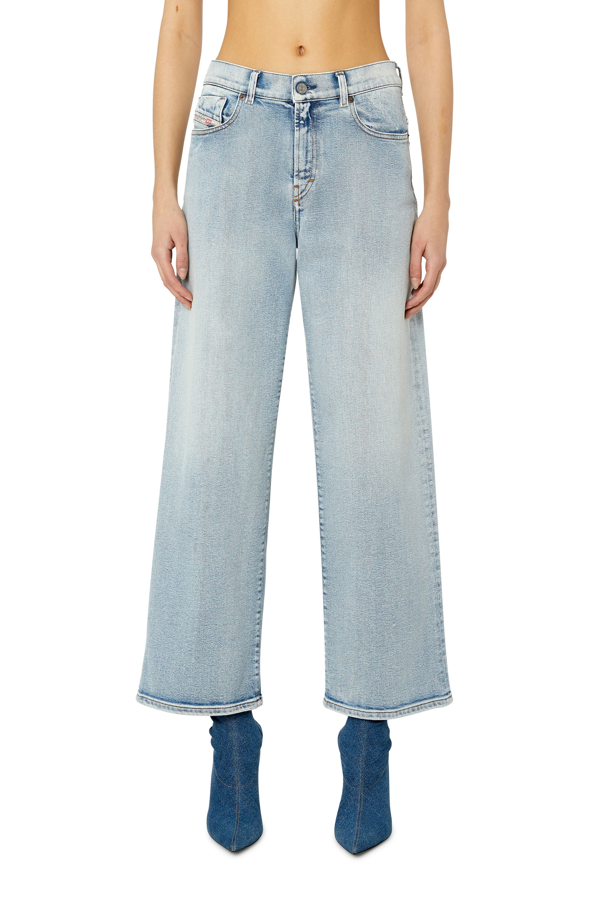 Diesel - 2000 WIDEE 9C08L Bootcut and Flare Jeans, Bleu Clair - Image 1