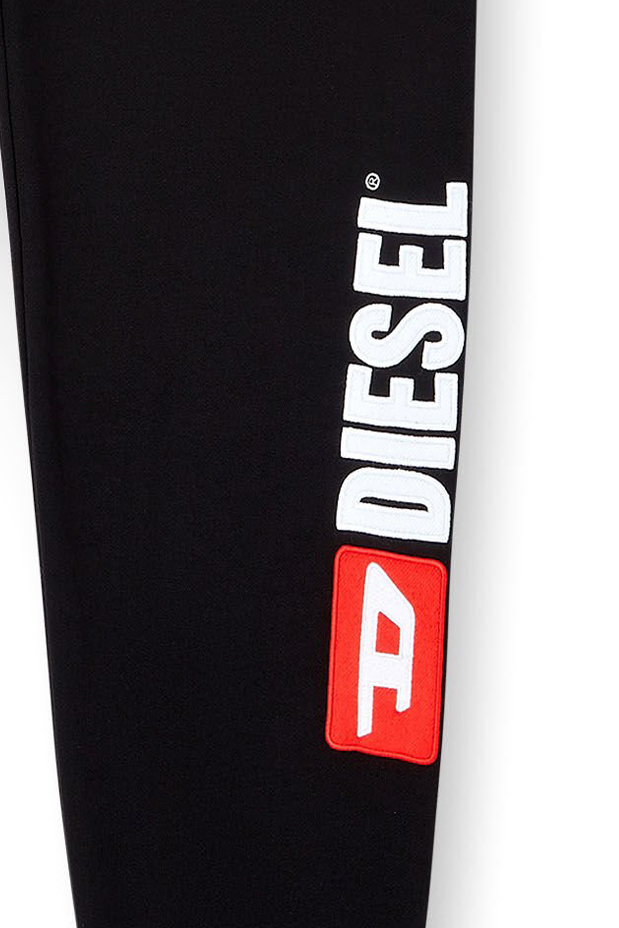 Diesel - P-MARKY-DIV, Pantalon de surv&ecirc;tement en coton avec patch Diesel Homme in Noir - 4