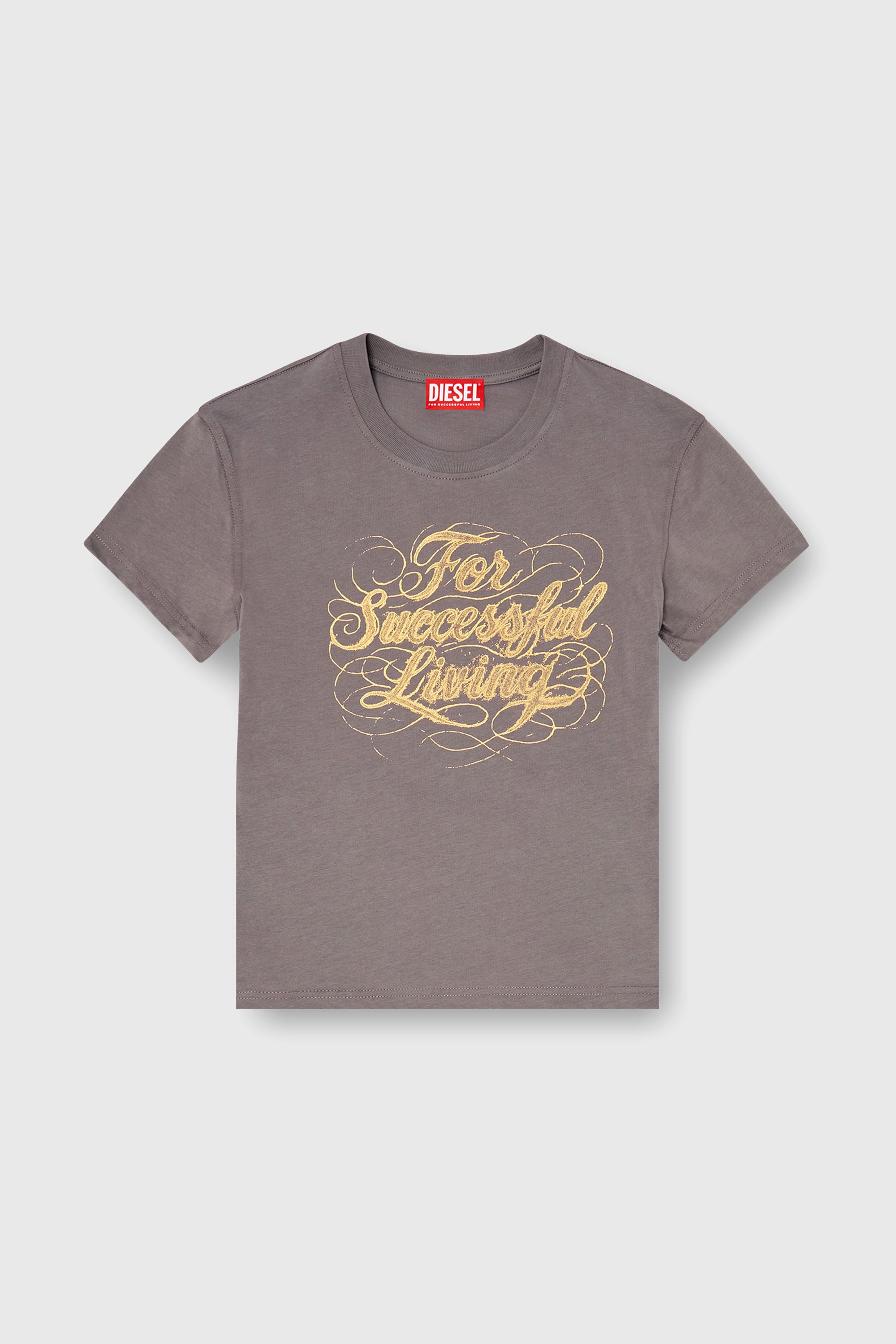 Diesel - T-ILA-AA4, T-shirt avec imprim&eacute; logo Femme in Gris - 2
