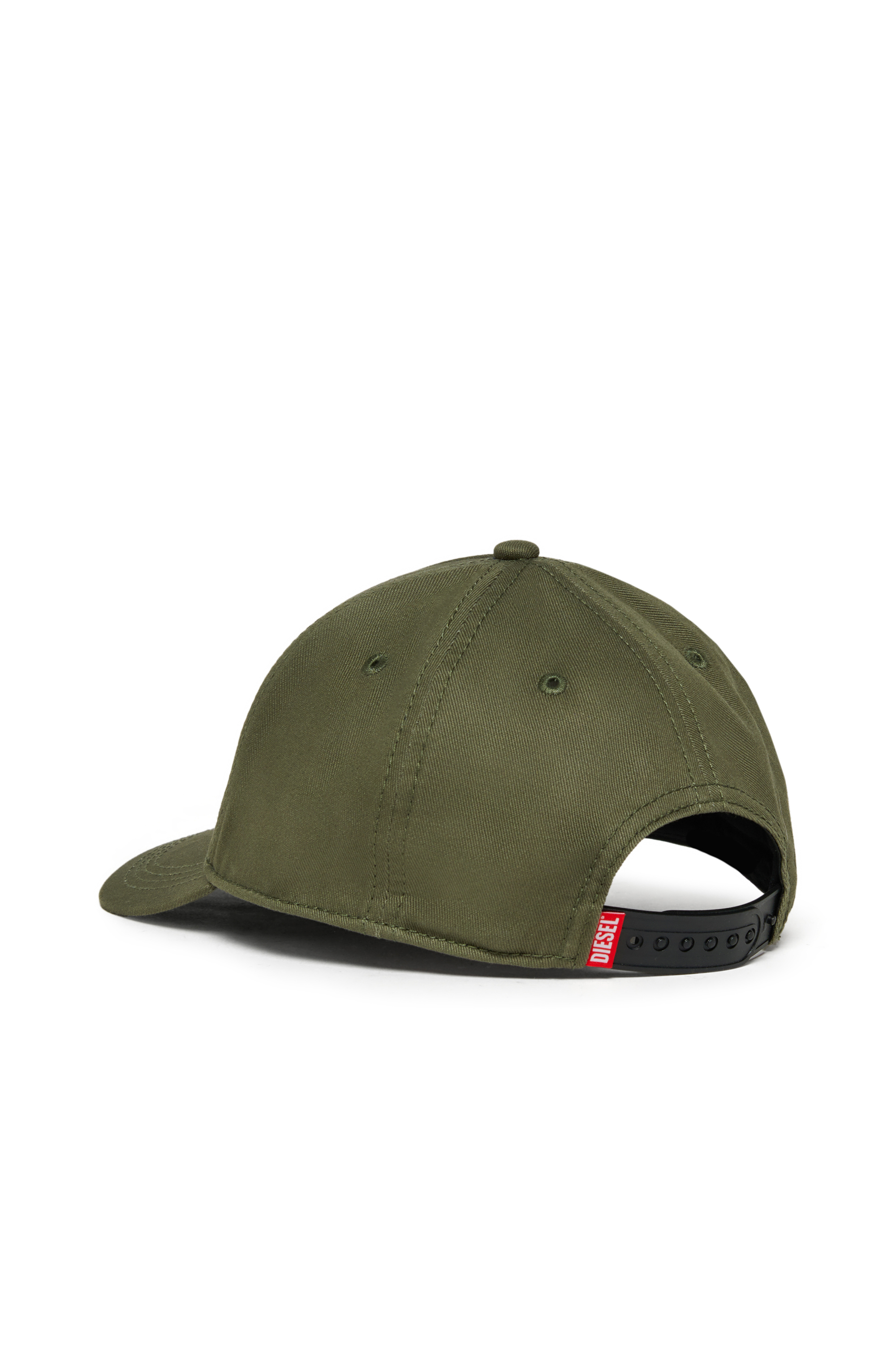 Diesel - FEPSIT, Casquette de baseball en coton uni Homme in Vert - 2