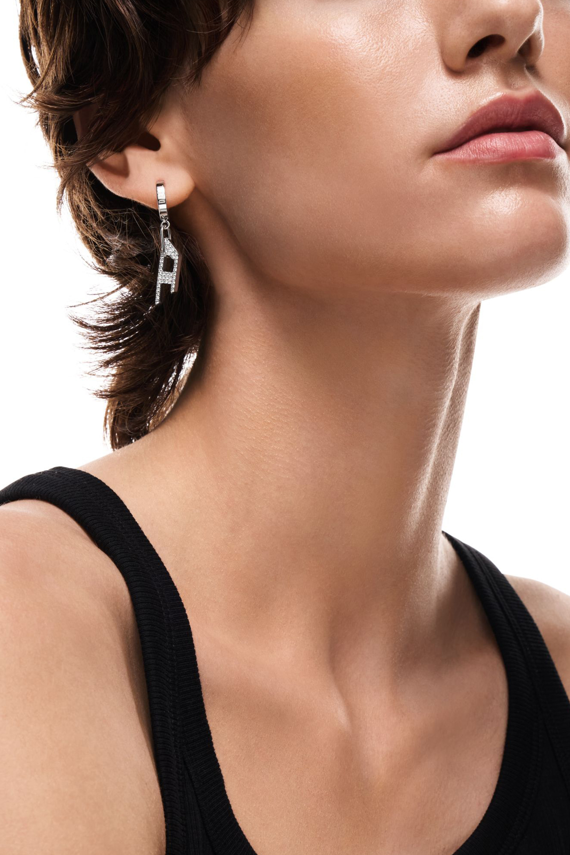Diesel - DX1706040 JEWELLERY, Boucles d&rsquo;oreilles pendantes en acier inoxydable Mixte in Gris argent&eacute; - 4