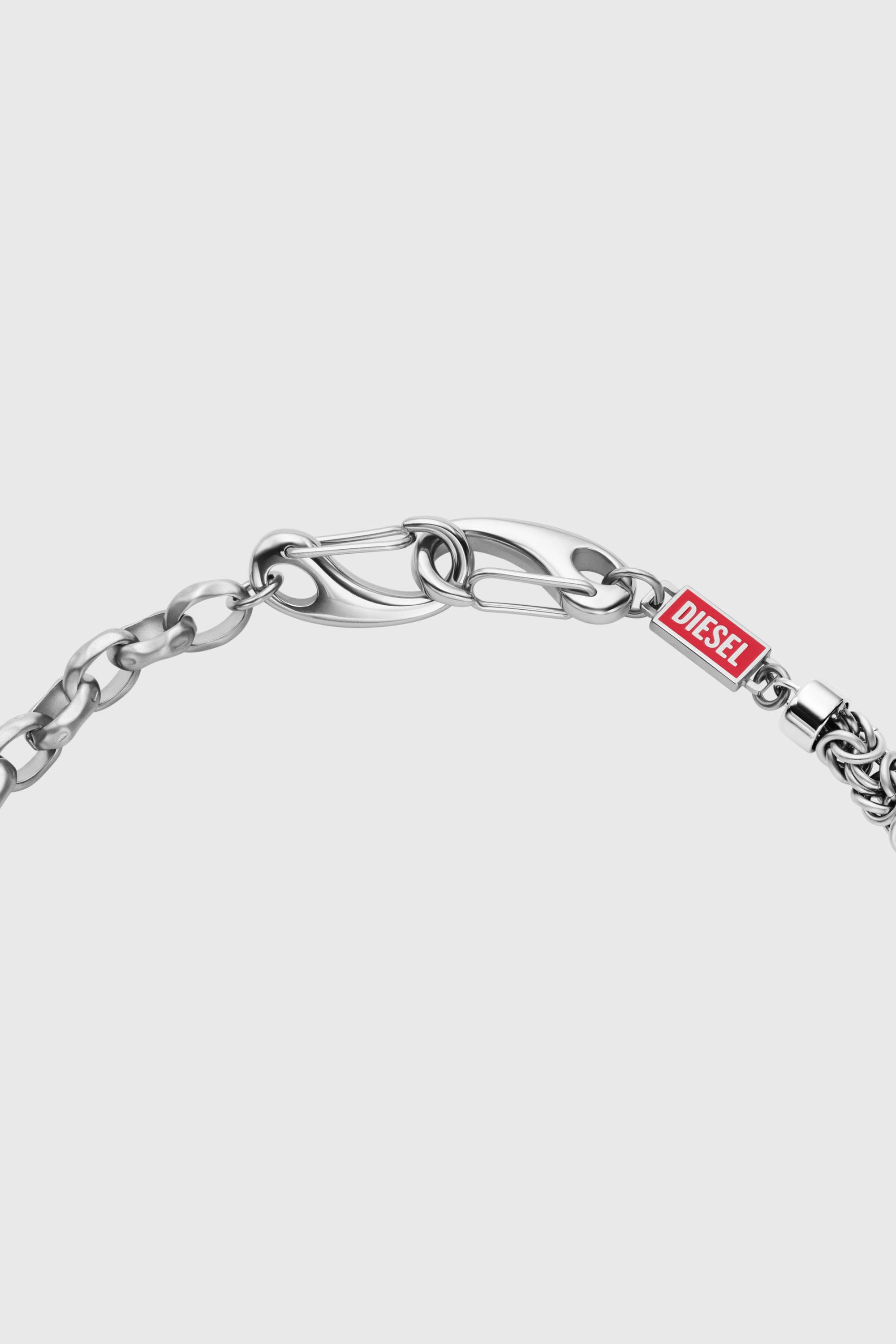Diesel - DX1694040 JEWELLERY, Cha&icirc;ne multi-usage en acier inoxydable Mixte in Gris argent&eacute; - 2