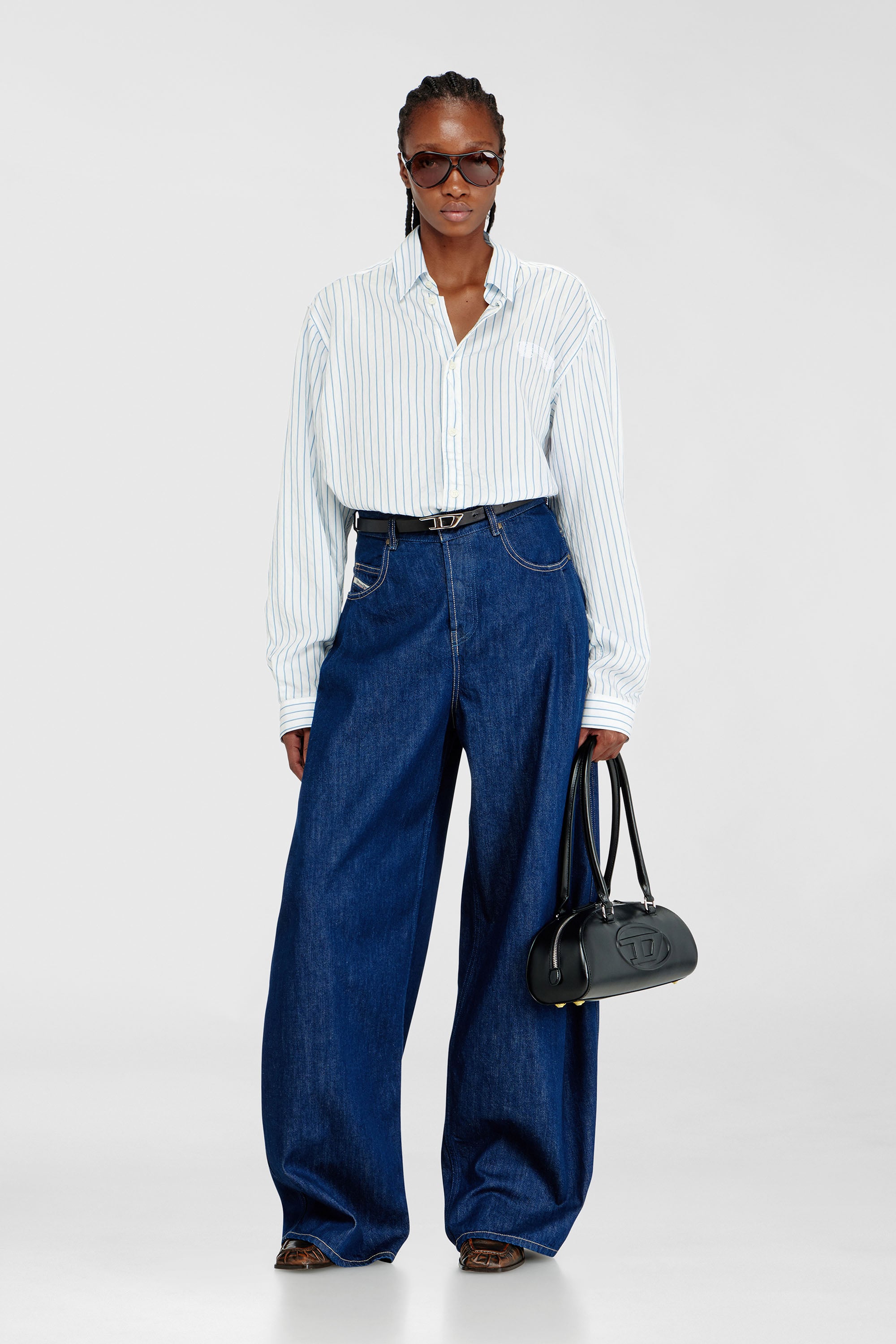 Diesel - Relaxed Jeans 1987 D-Khelz 09Q09 Femme, Bleu Fonc&eacute; - Image 1