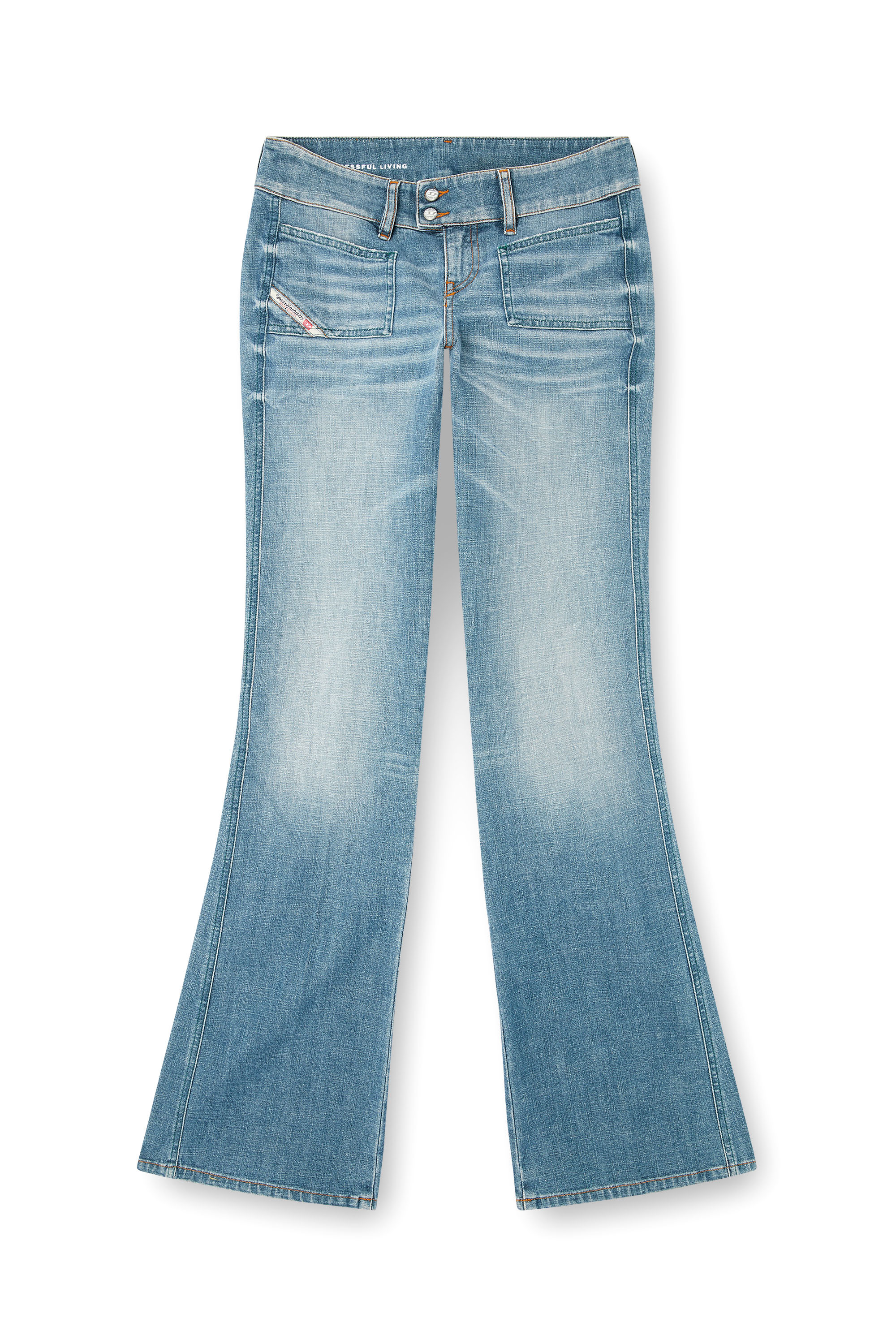 Diesel - Bootcut Jeans D-Hush 09M58 Femme, Bleu moyen - Image 2