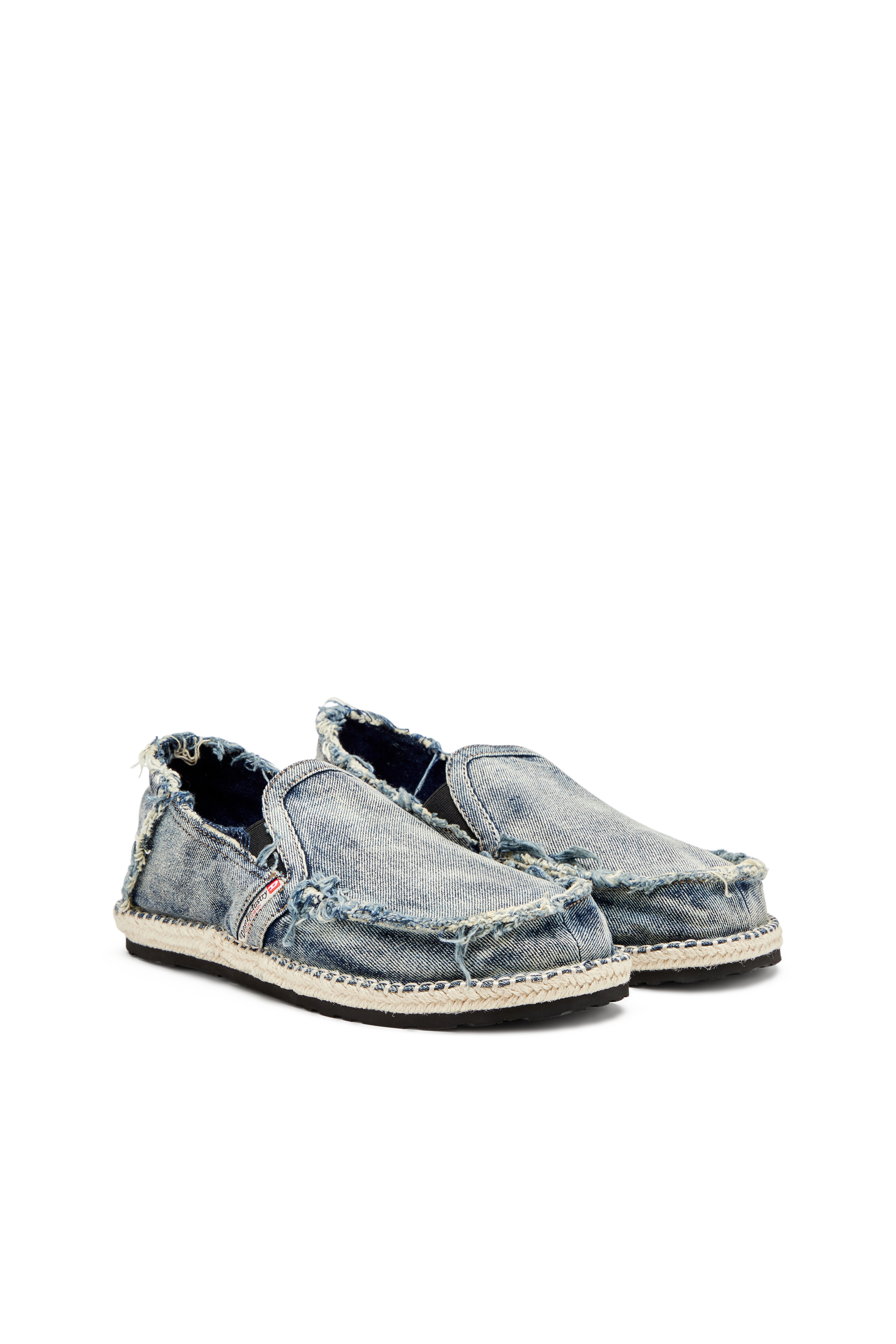 Diesel - D-LUKAS ESP, D-Lukas-Mocassins espadrilles en denim vieilli Homme in Bleu - 2