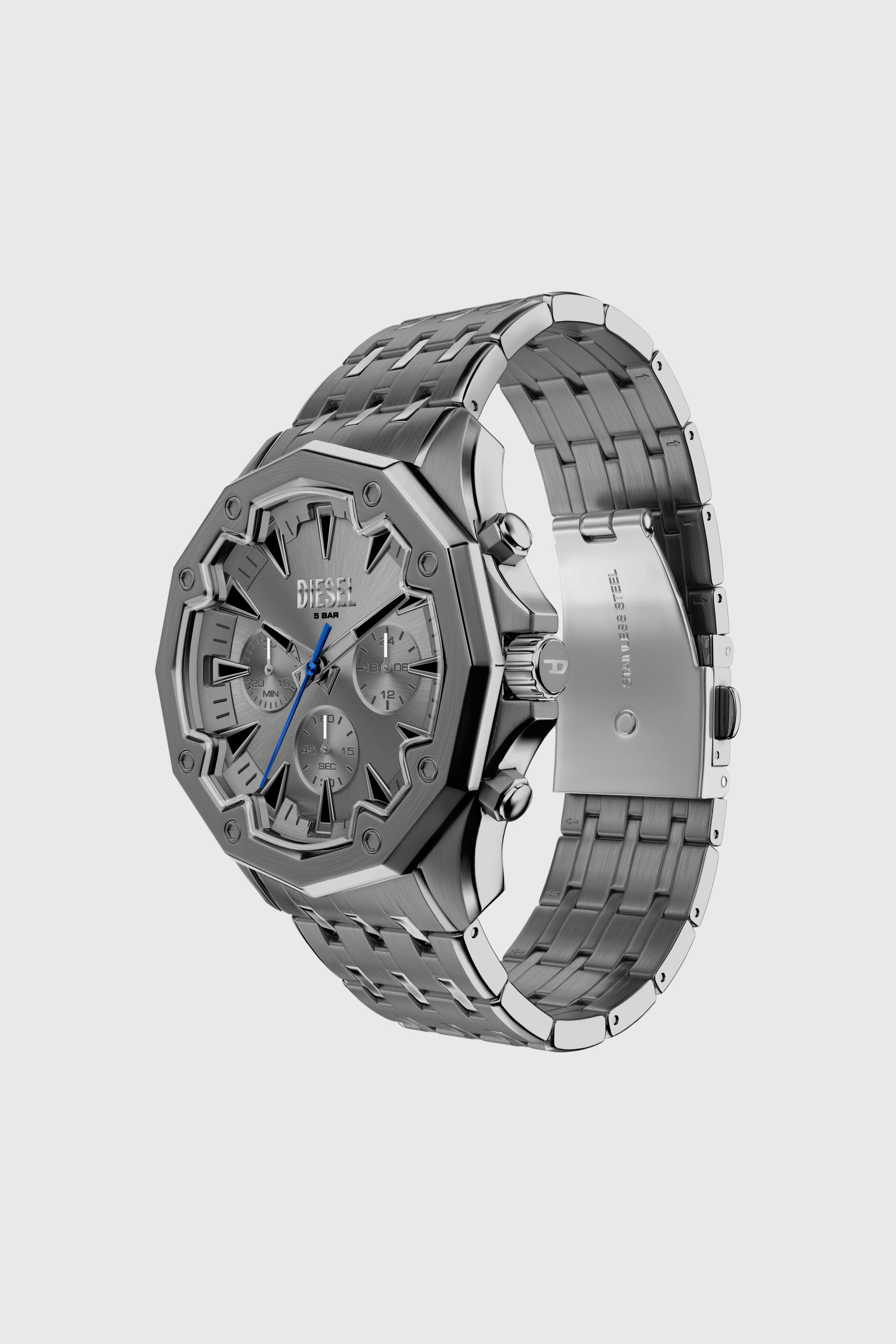 Diesel - DZ4708 WATCH, Montre Spiked en acier inoxydable Homme in Gris - 7