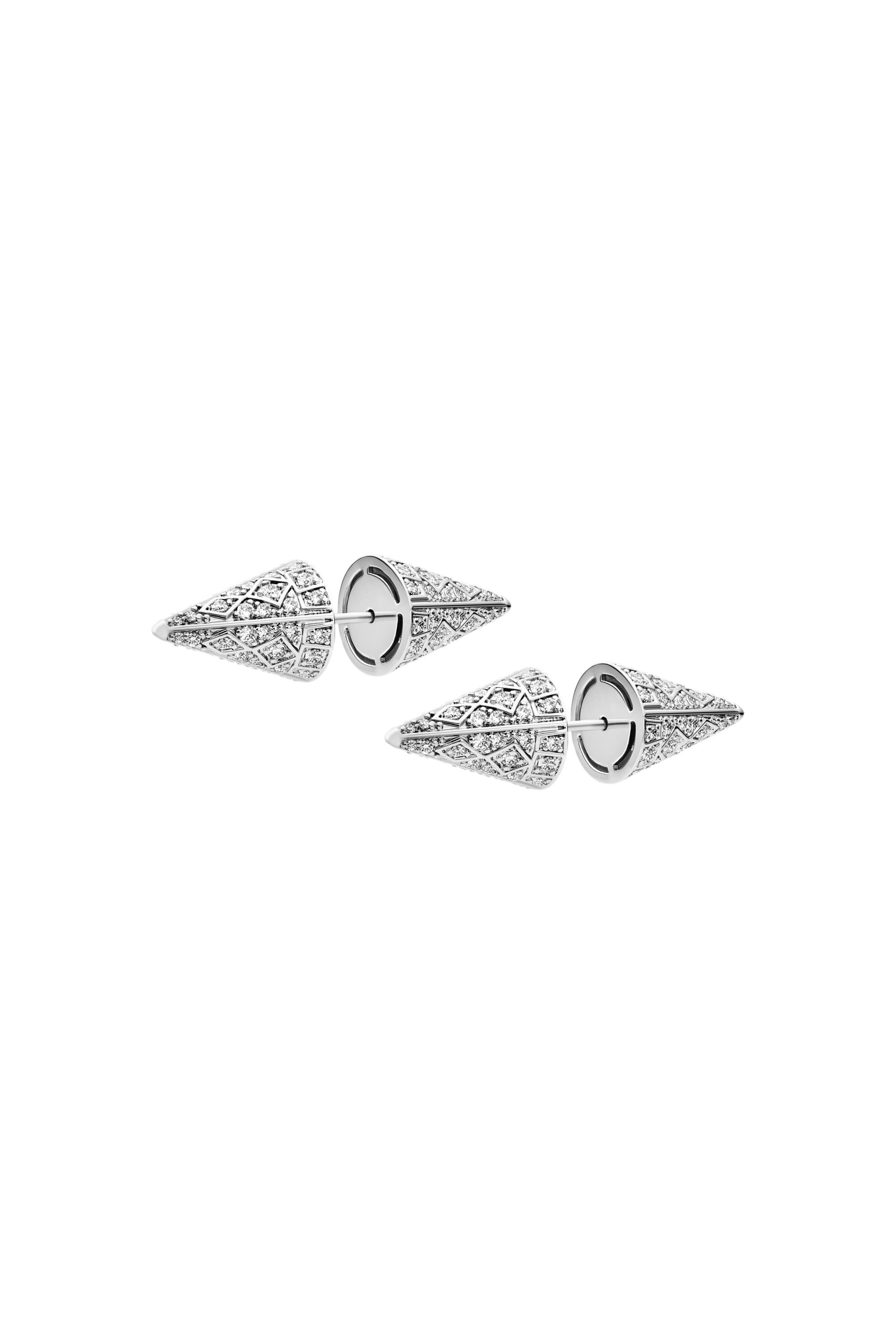 Diesel - DX1658040 JEWELLERY, Boucles d'oreilles clous en laiton ton argent&eacute; Mixte in Gris argent&eacute; - 1
