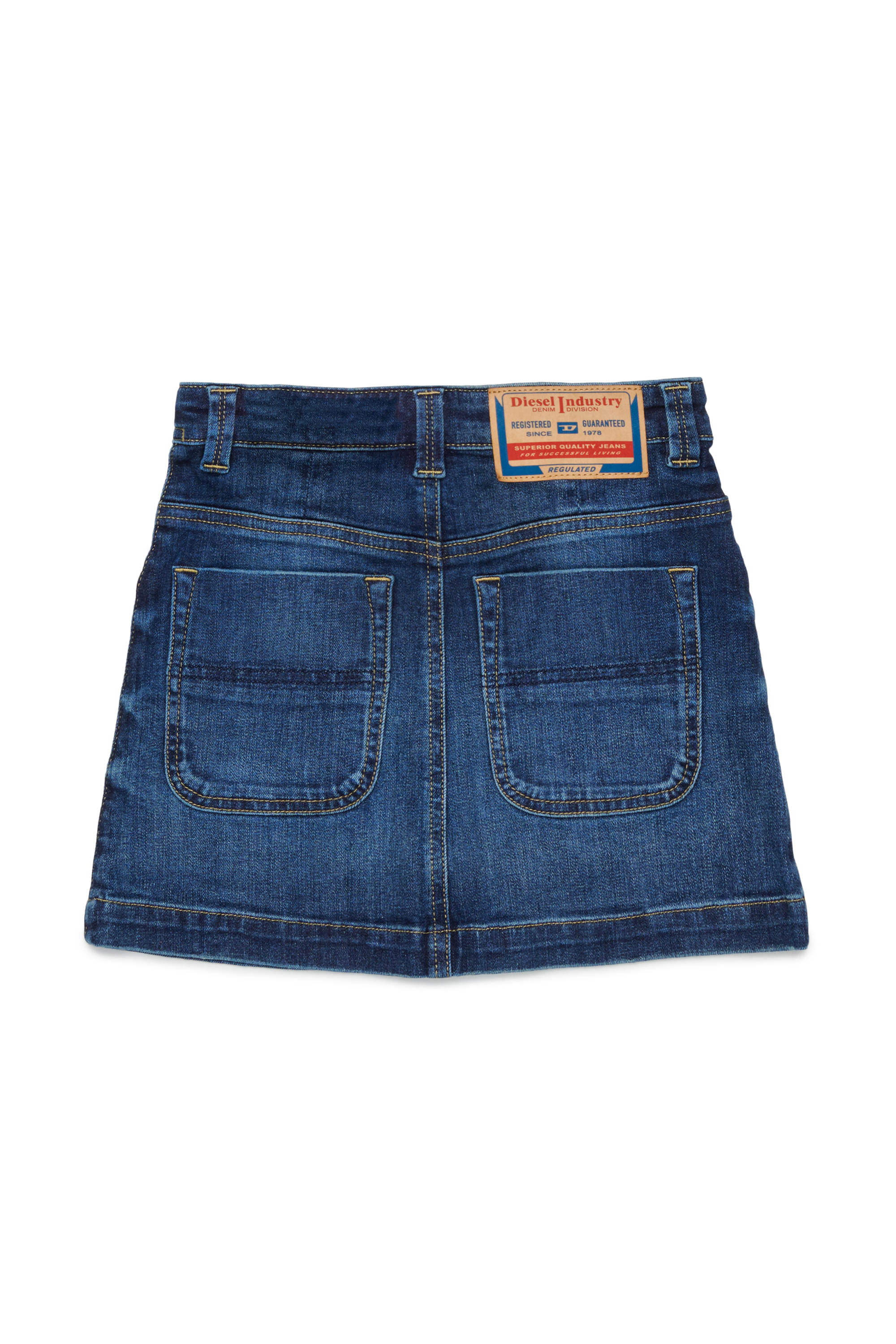 Diesel - GEALBUS, Jupe en denim &agrave; boutons Femme in Bleu - 2