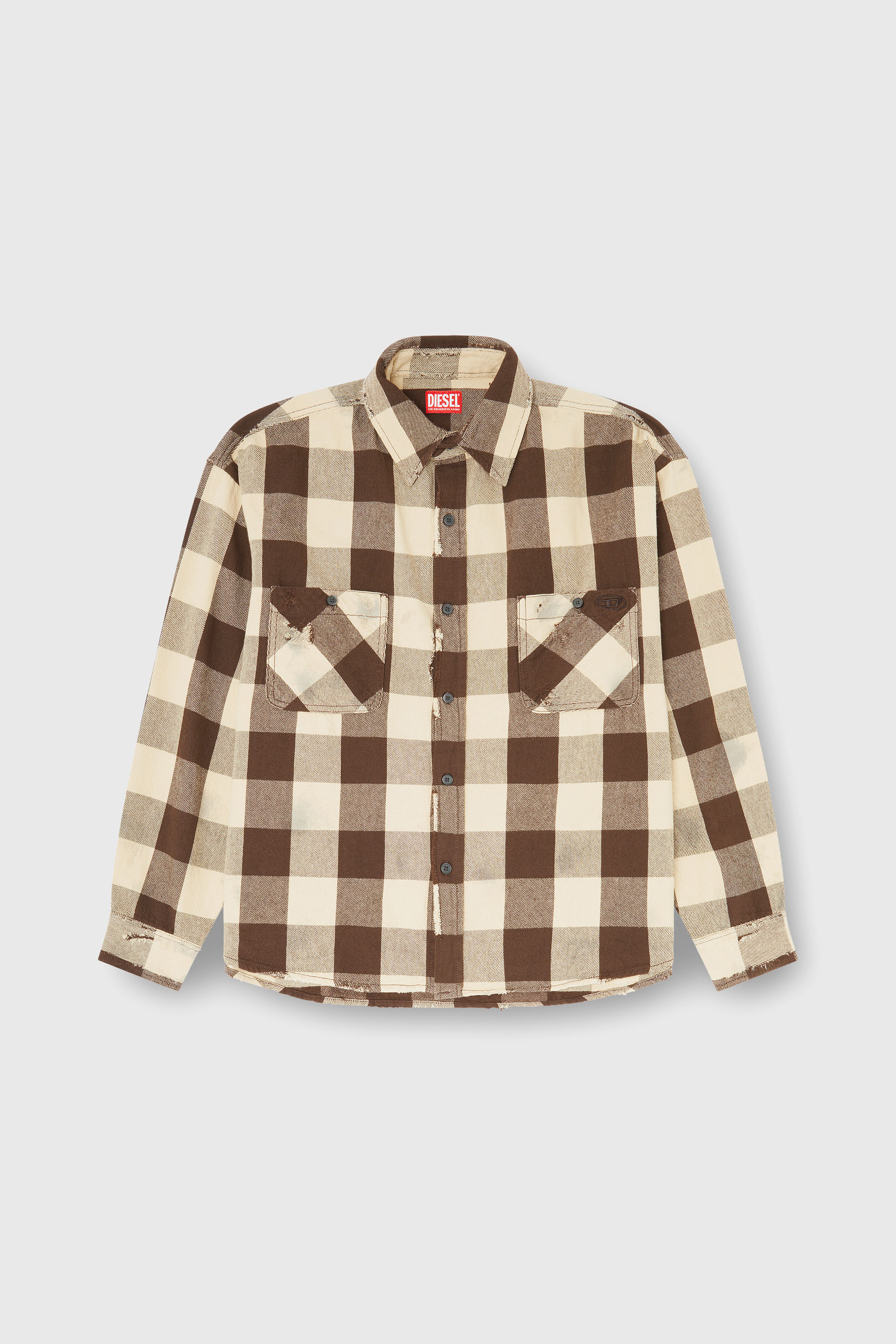 Diesel - S-DRUM, Chemise &agrave; carreaux effet us&eacute; Homme in Polychrome - 2