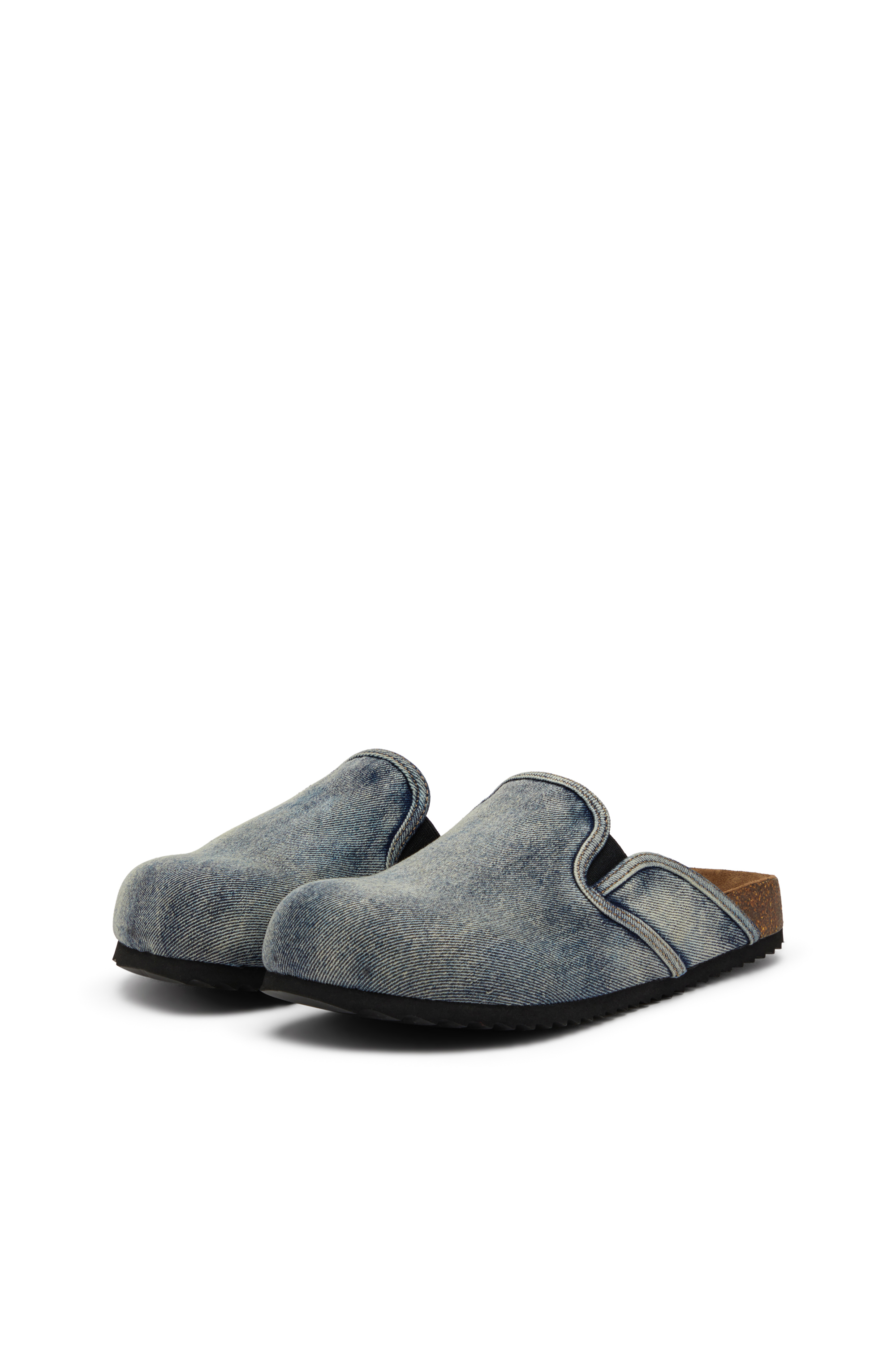 D-WOODSTOCK SLIP-ON, Bleu Foncé Diesel - D-WOODSTOCK SLIP-ON, D-Woodstock-Mules en denim Homme in Bleu - 8