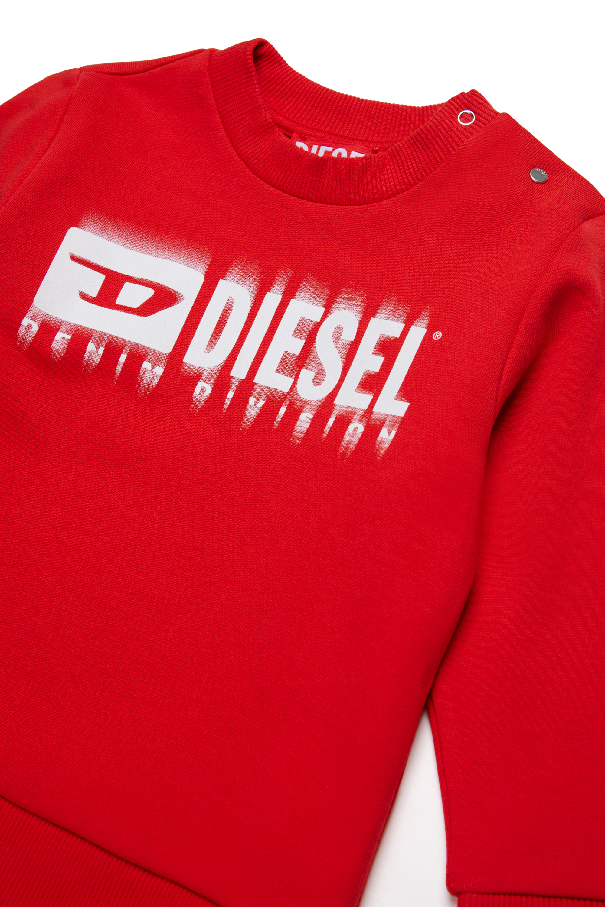 Diesel - SGINNL8B, Sweat-shirt avec logo taché Mixte in Rouge - 3