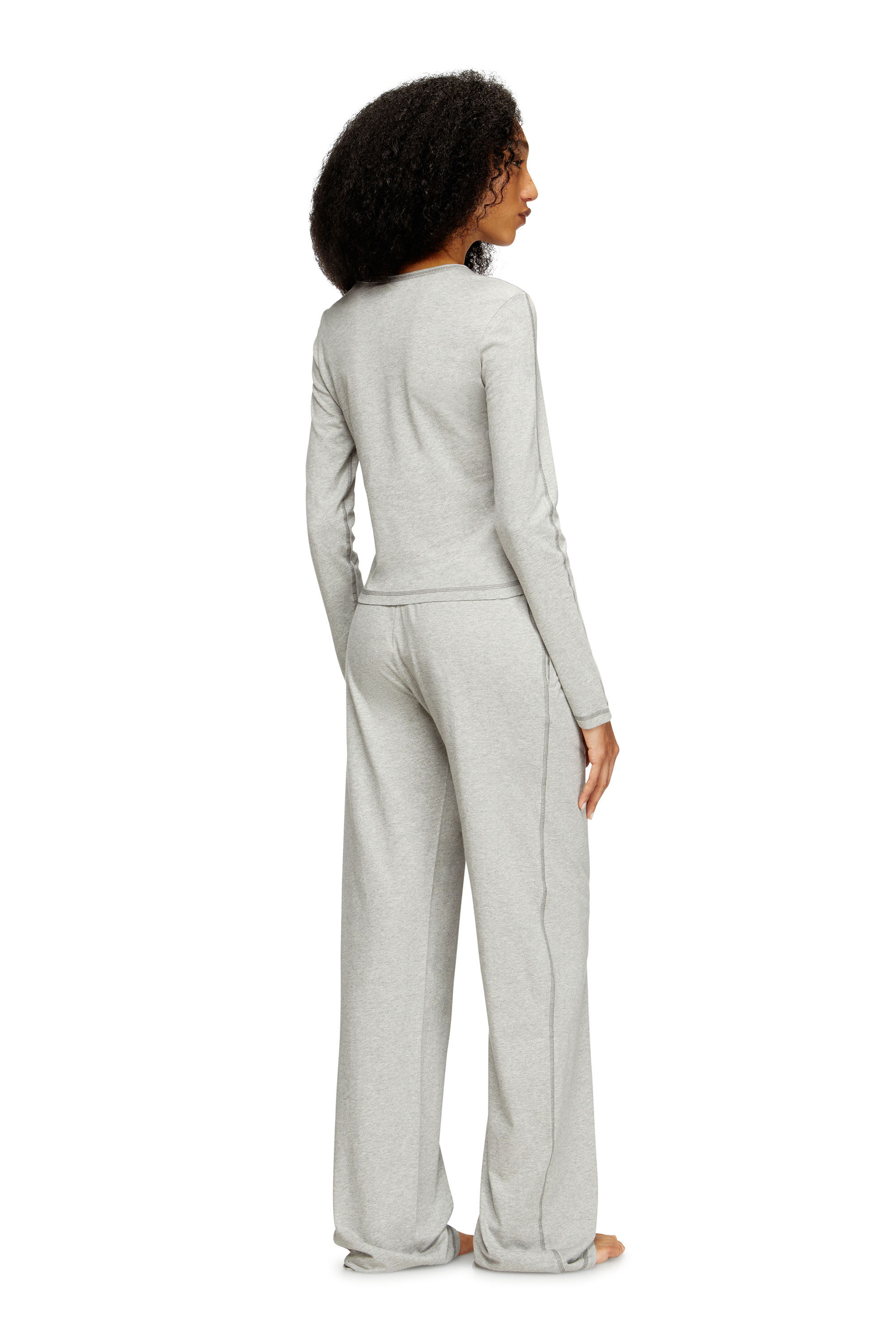 Diesel - SET-GILDA-D-CORE, Pyjama en coton stretch Femme in Gris - 2