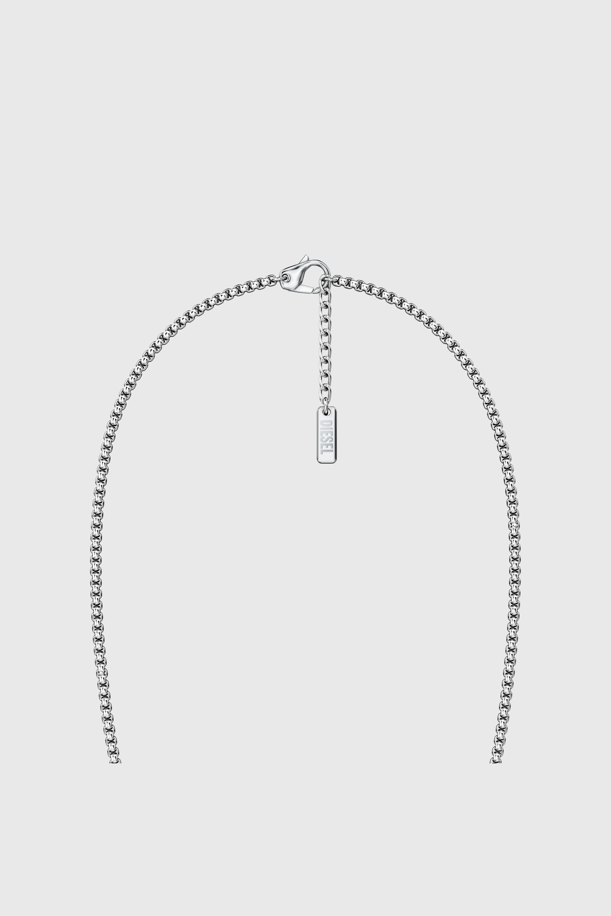 Diesel - DX1689040 JEWELLERY, Collier pendentif en acier inoxydable Mixte in Gris argent&eacute; - 3