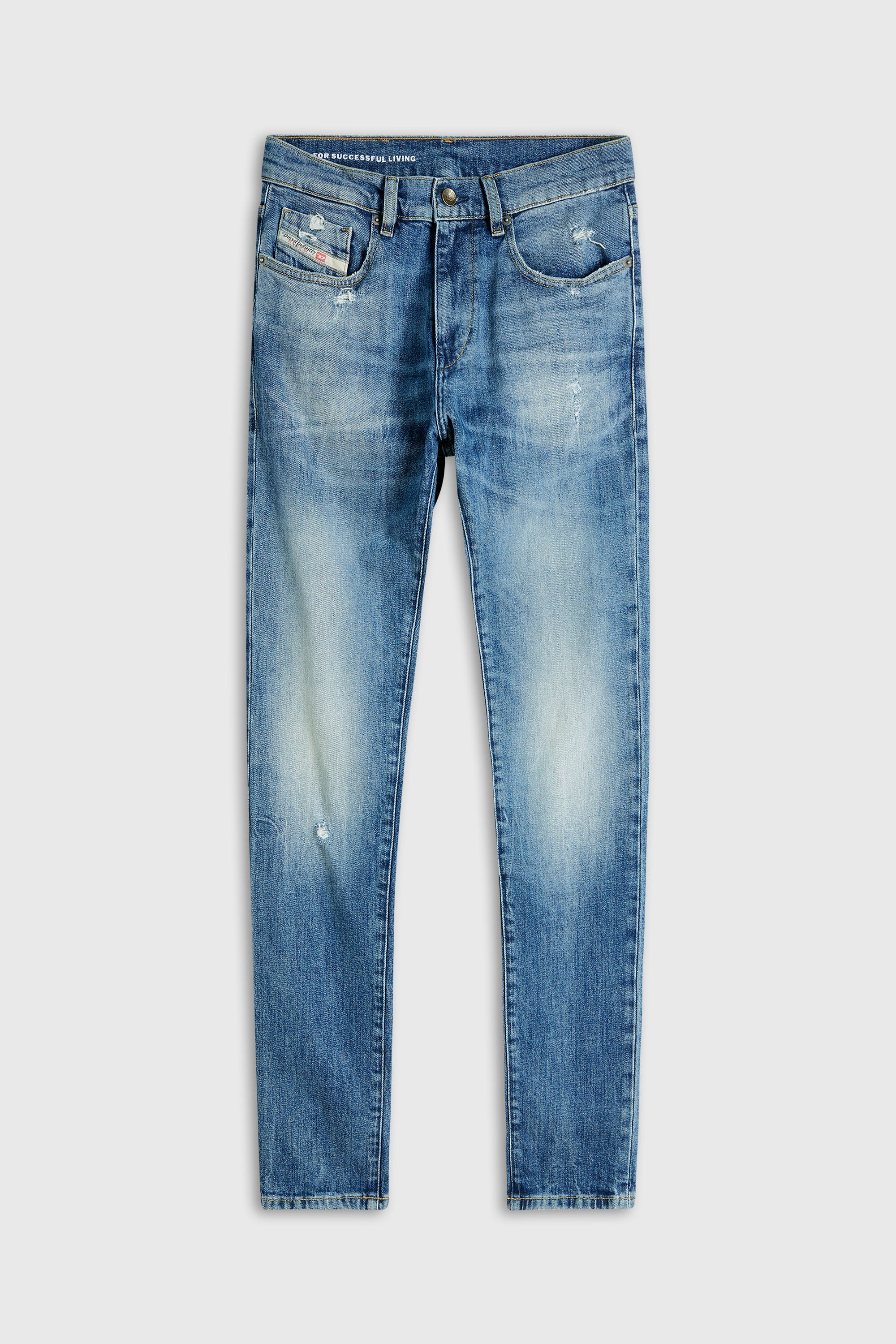 Diesel - Slim Jeans 2019 D-Strukt 0KICR Homme, Bleu moyen - Image 2