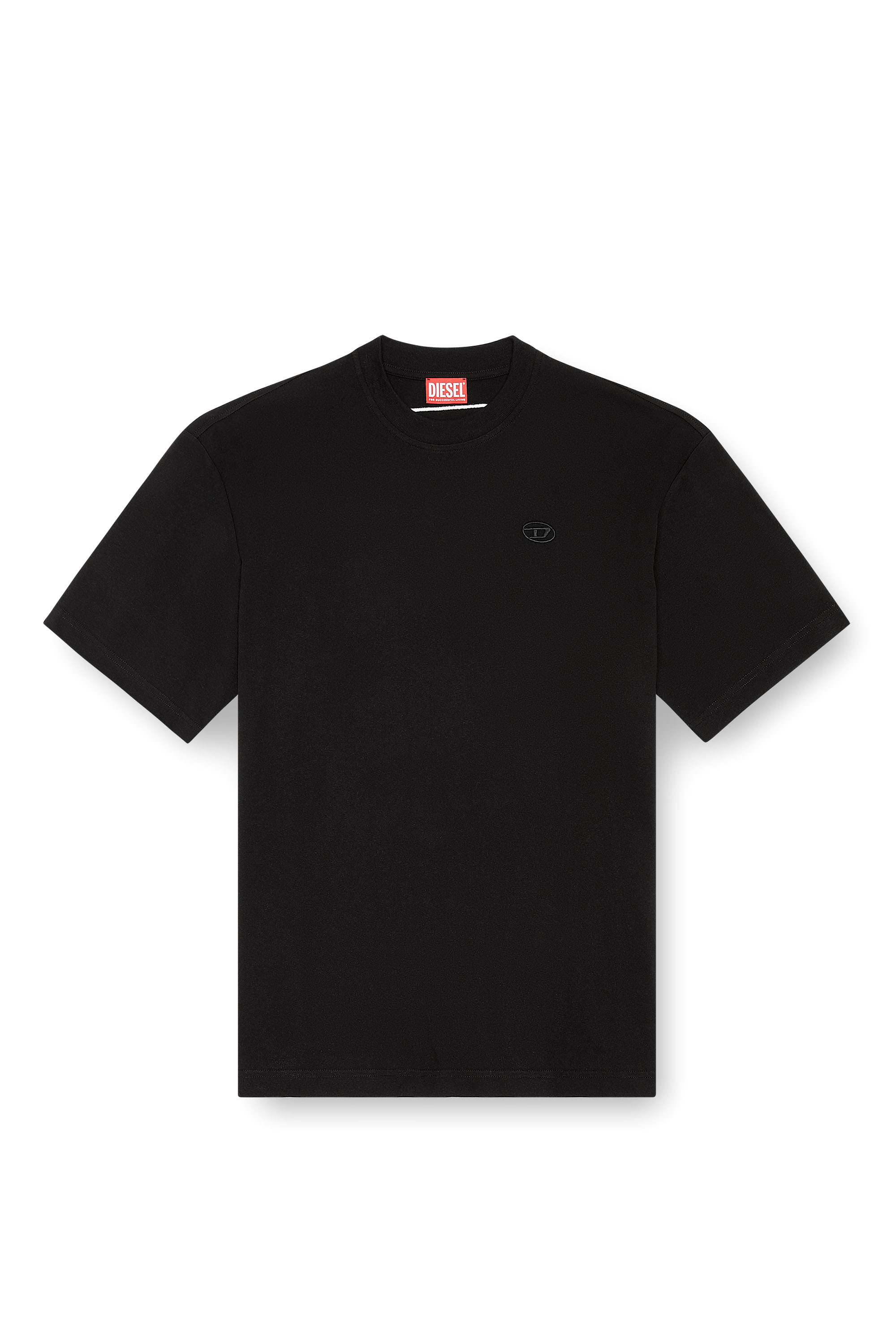 Diesel - T-BOGGY-MEGOVAL-D, T-shirt avec maxi oval D brod&eacute; Homme in Noir - 3