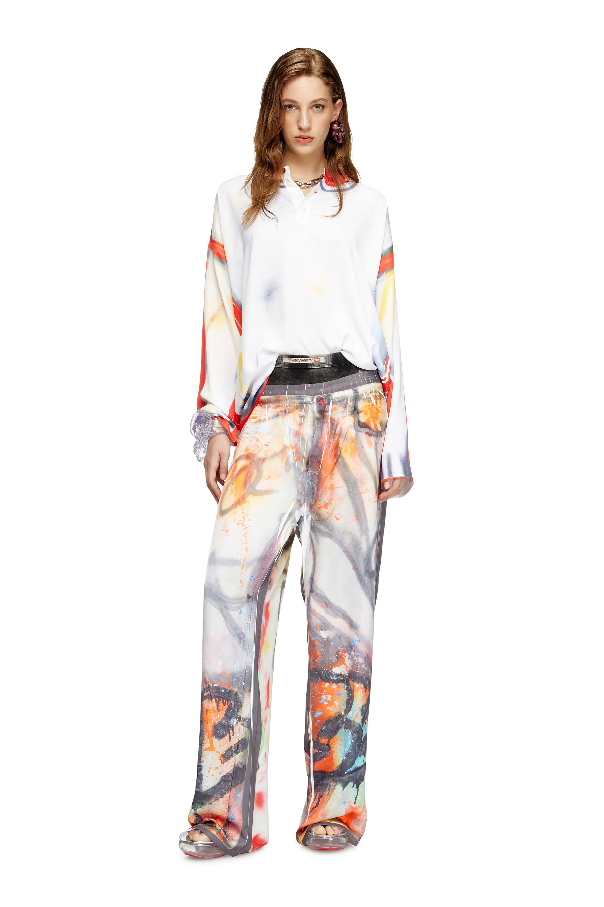 Diesel - T-OLAVI-A-SER-GRAFFITI-USA, Top Henley avec imprimé graffiti Mixte in Polychrome - 6