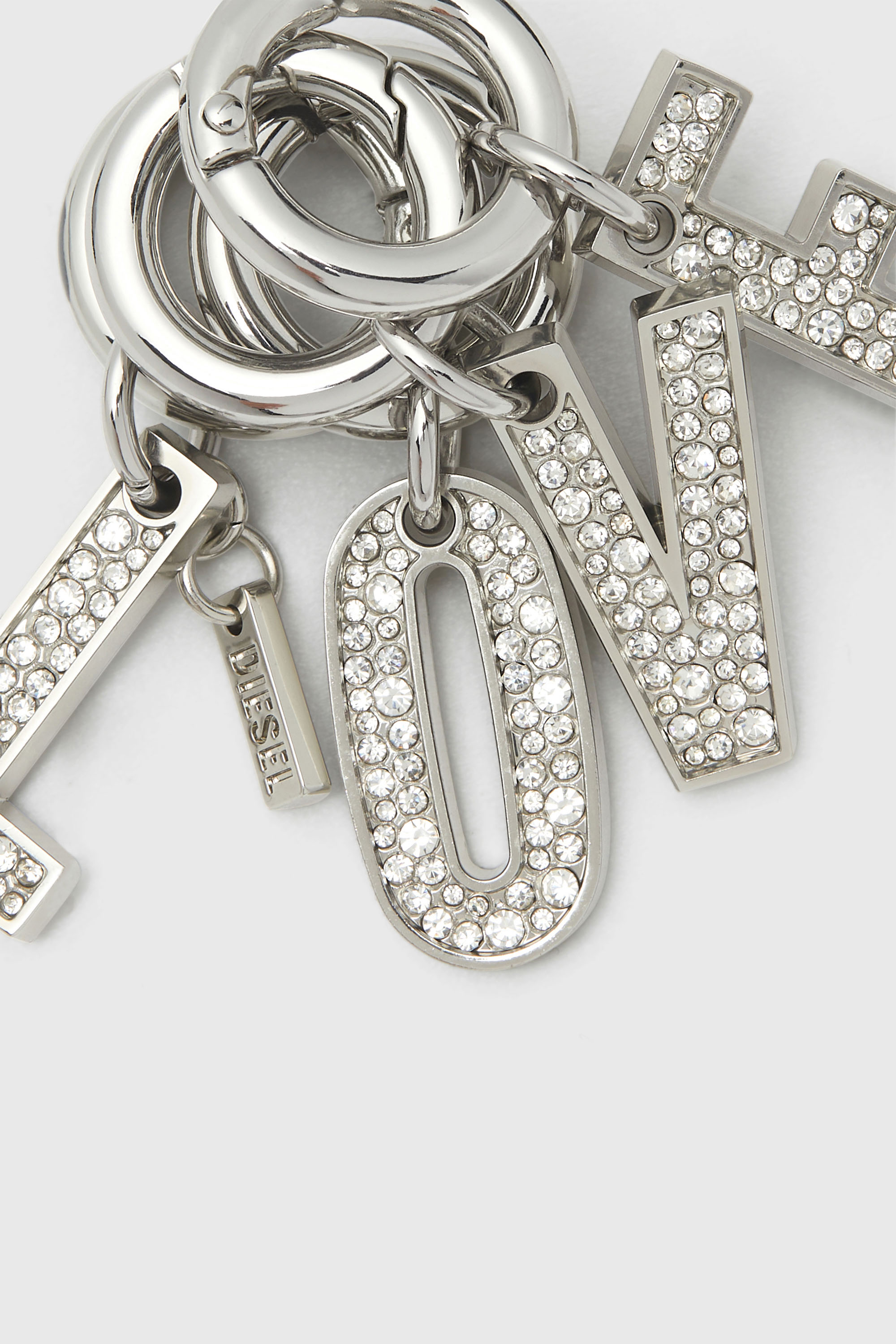 Diesel - CHARM-LOVE, Charms en m&eacute;tal avec breloques LOVE Femme in Gris argent&eacute; - 2
