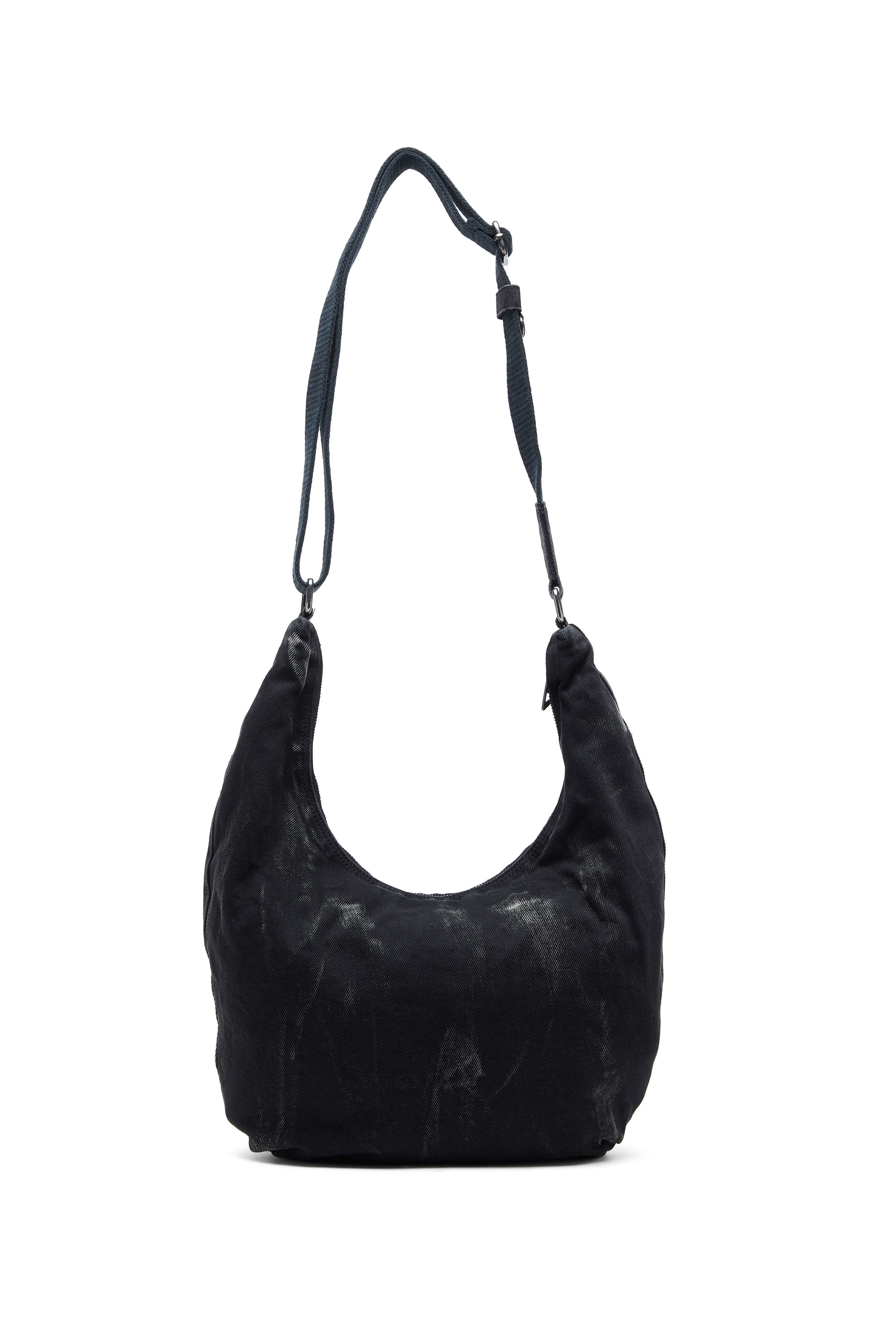 Diesel - RAVE HOBO X, Rave - Sac hobo en denim avec fermeture éclair Mixte in Noir - 2
