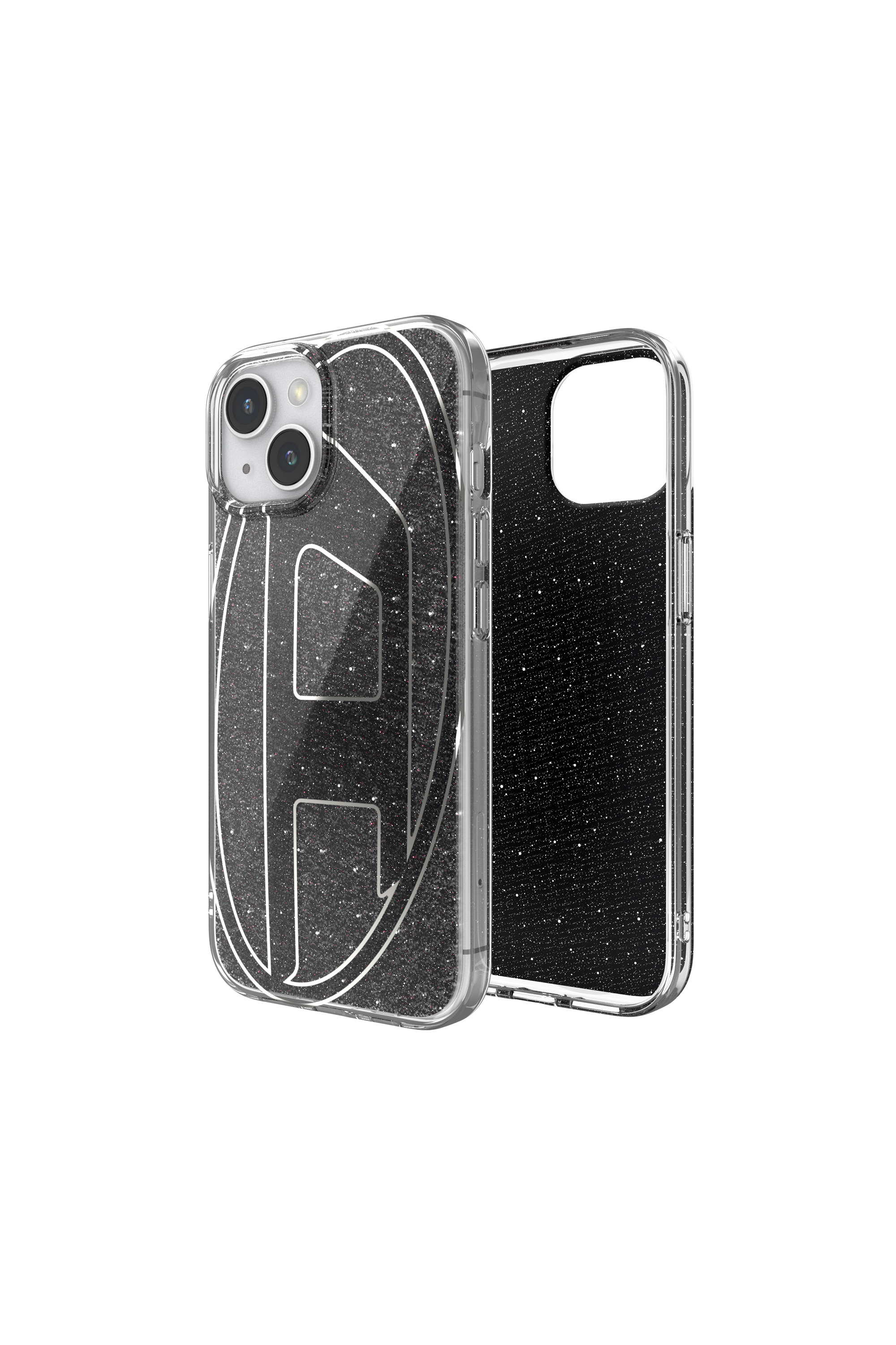 Diesel - 60023 AOP CASE, Coque glitter pur iP 15 Mixte in Noir - 1