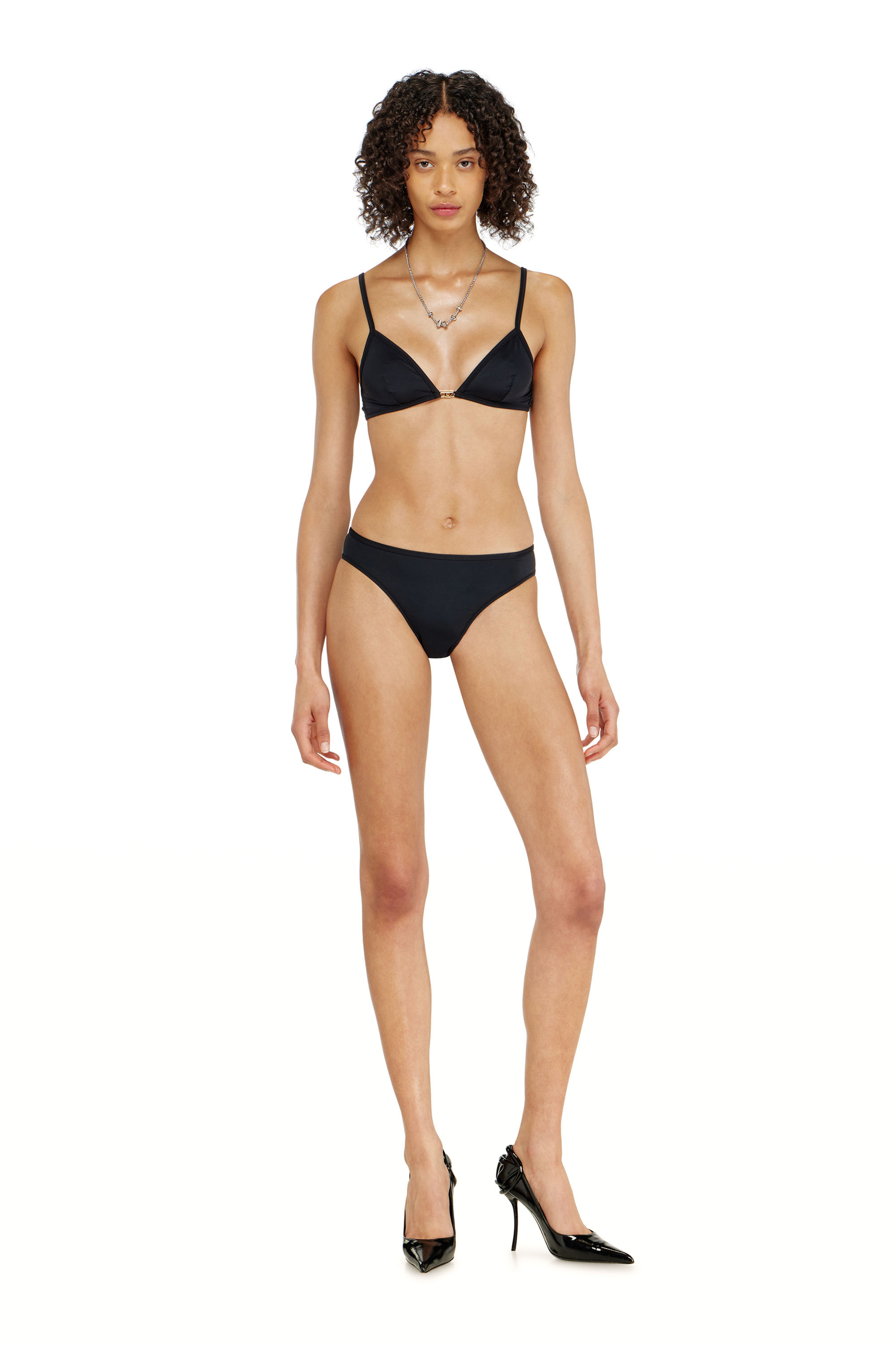 Diesel - LUNA-UTLT, Soutien-gorge triangle en nylon avec d&eacute;tail Oval D Femme in ToBeDefined - 3