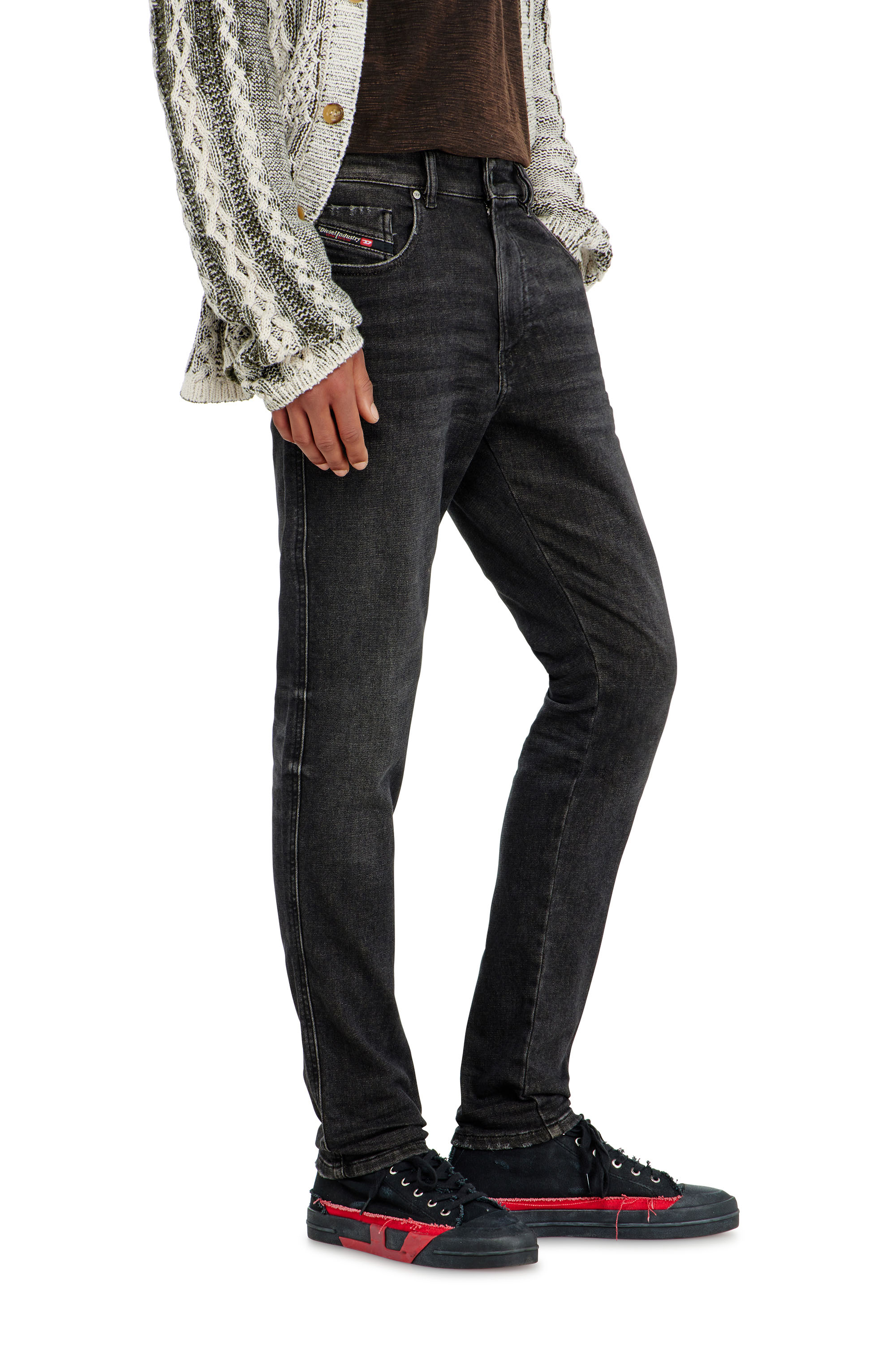 Diesel - Slim 2062 D-Strukt Joggjeans&reg; 09P92 Homme, Noir/Gris fonc&eacute; - Image 4