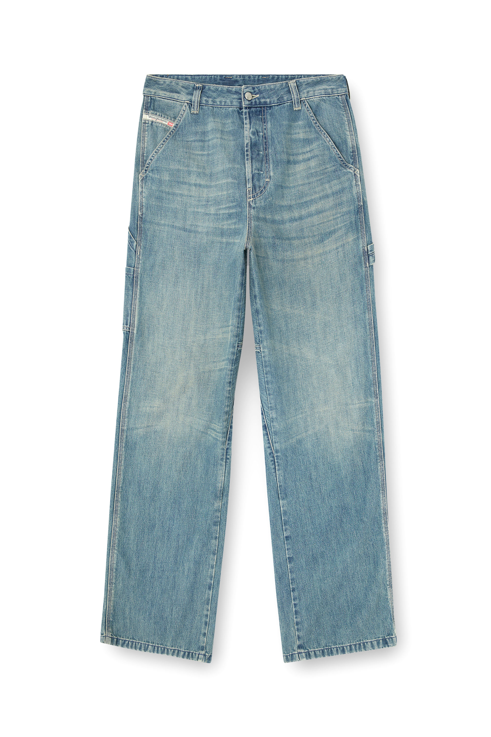 Diesel - Relaxed Jeans D-Livery 068SK Homme, Bleu Clair - Image 3