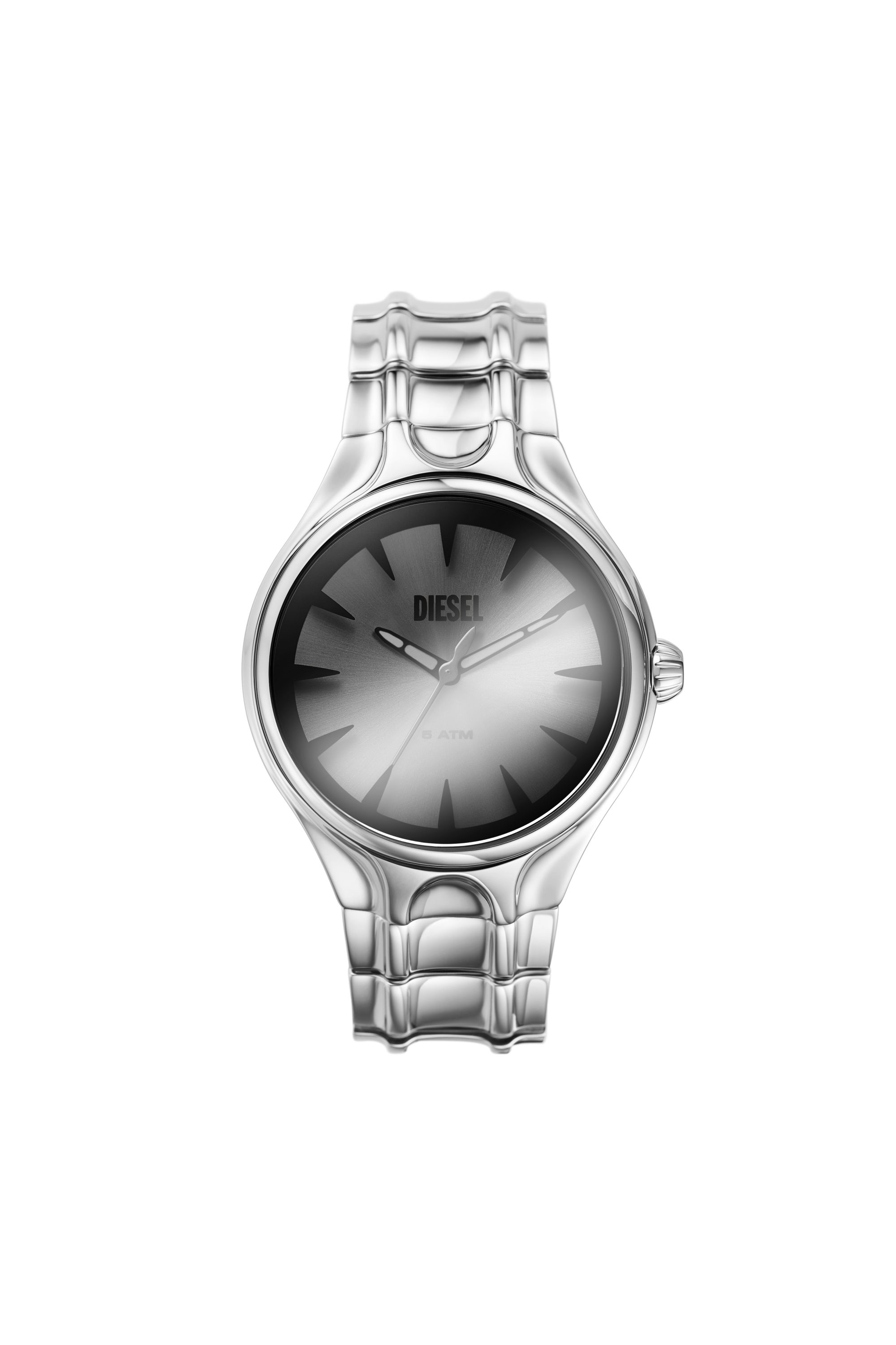 Diesel - DZ2205 WATCH, Man Streamline three-hand stainless steel watch in Silver - Image 1