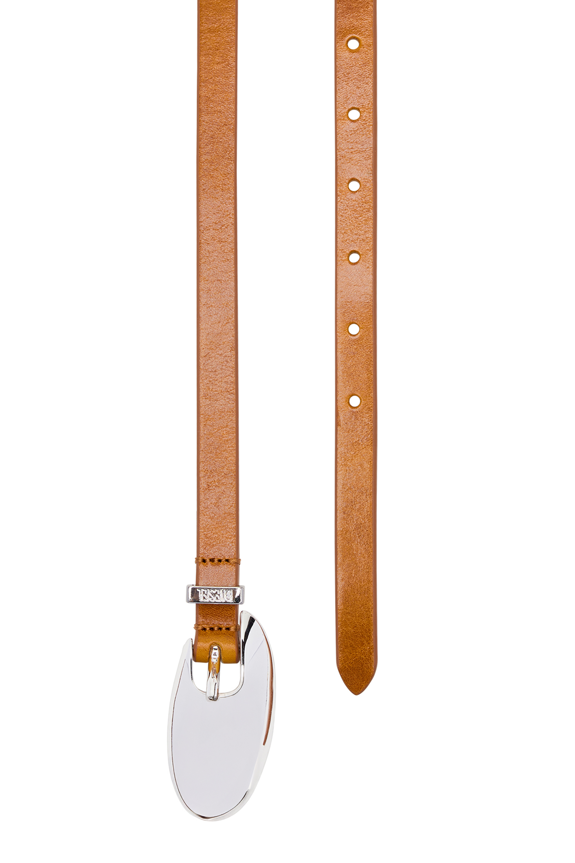 Diesel - B-ROP 15, Ceinture en cuir de 1,5 cm avec boucle sculpturale Femme in Marron - 3