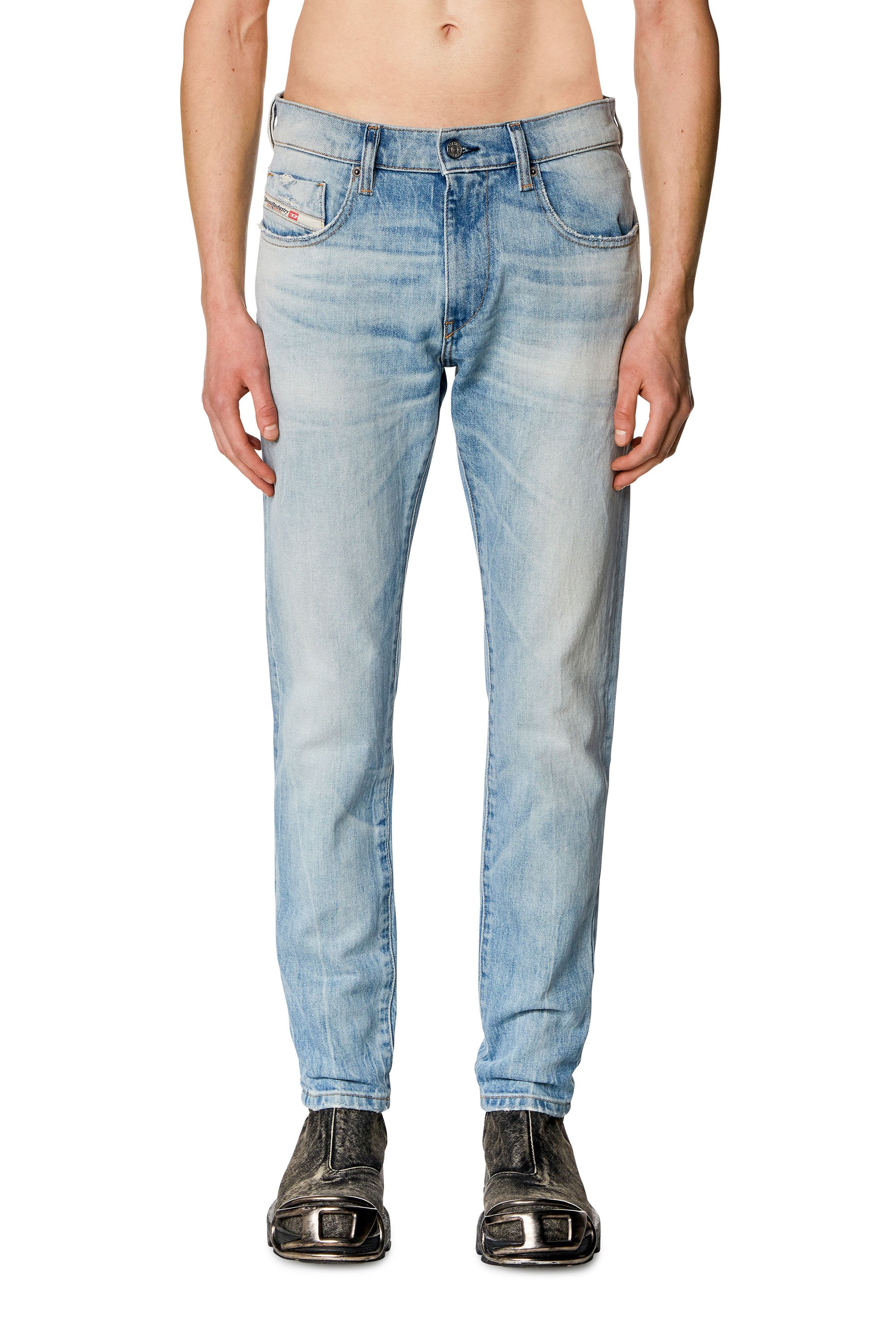 Diesel - Slim Jeans 2019 D-Strukt 0DQAB, Bleu Clair - Image 1