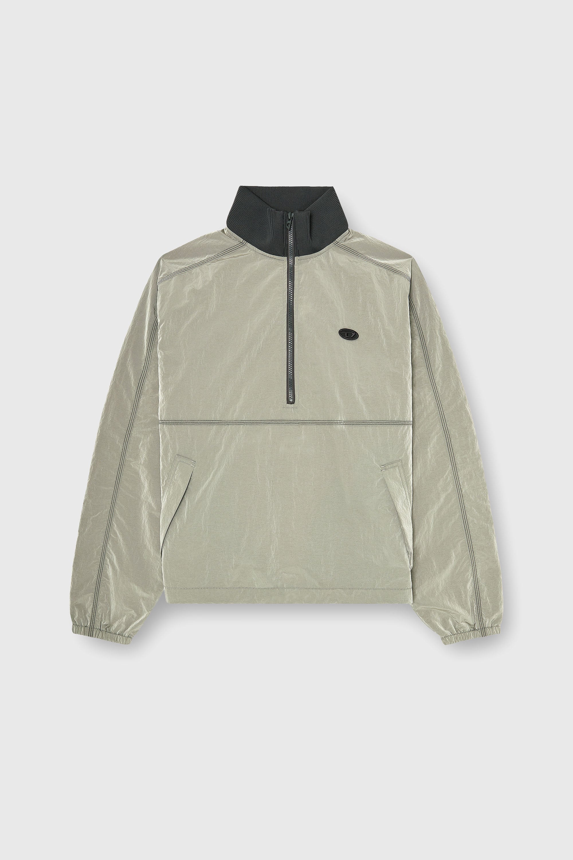 Diesel - J-ANOK, Veste en nylon &agrave; effet froiss&eacute; Homme in Gris - 2