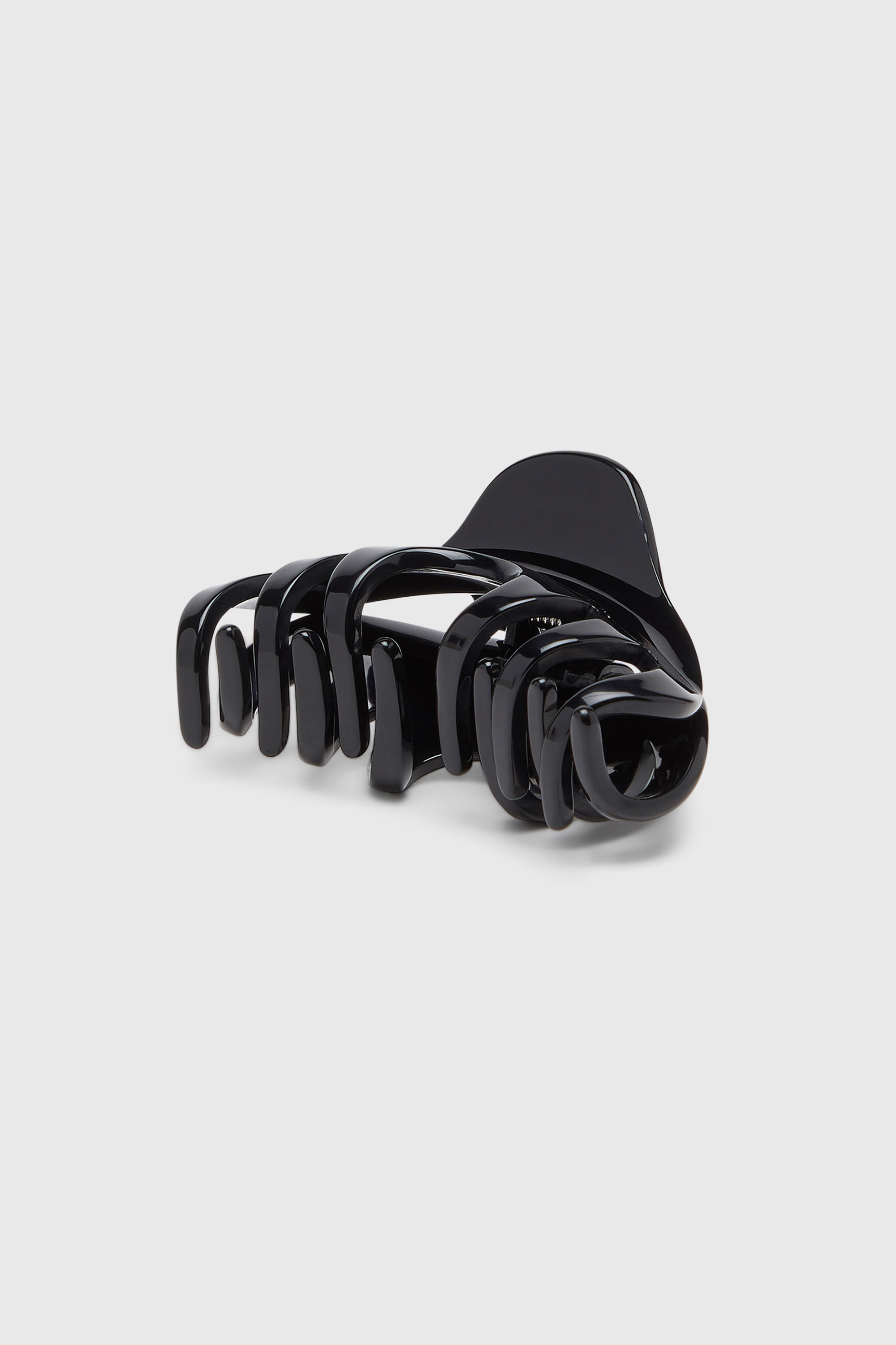 Diesel - TALON CLIP, Barrette en r&eacute;sine avec logo Oval D Femme in Noir - 2