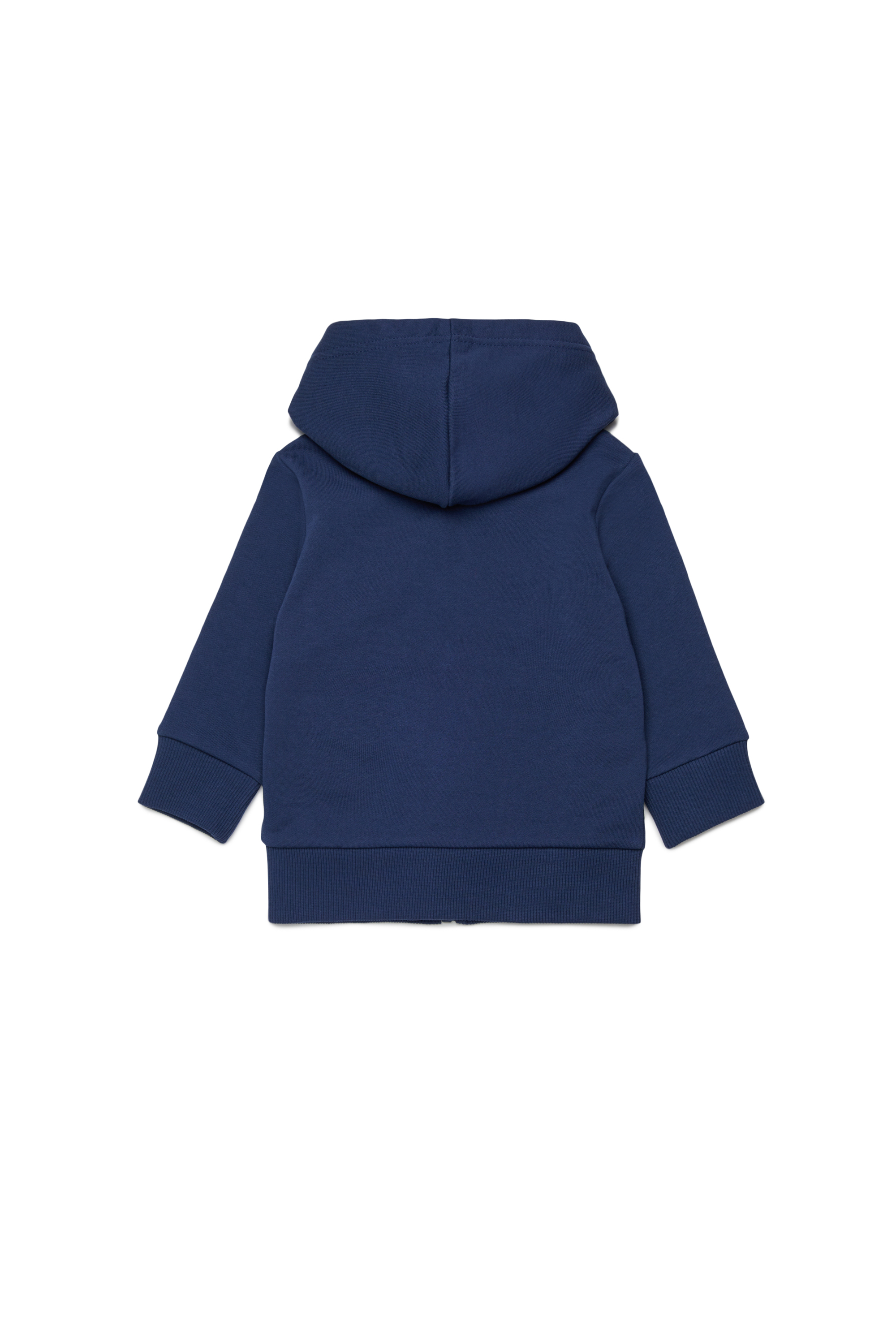 Diesel - SPILB, Sweat &agrave; capuche zipp&eacute; en coton avec imprim&eacute; feu Homme in Bleu - 2