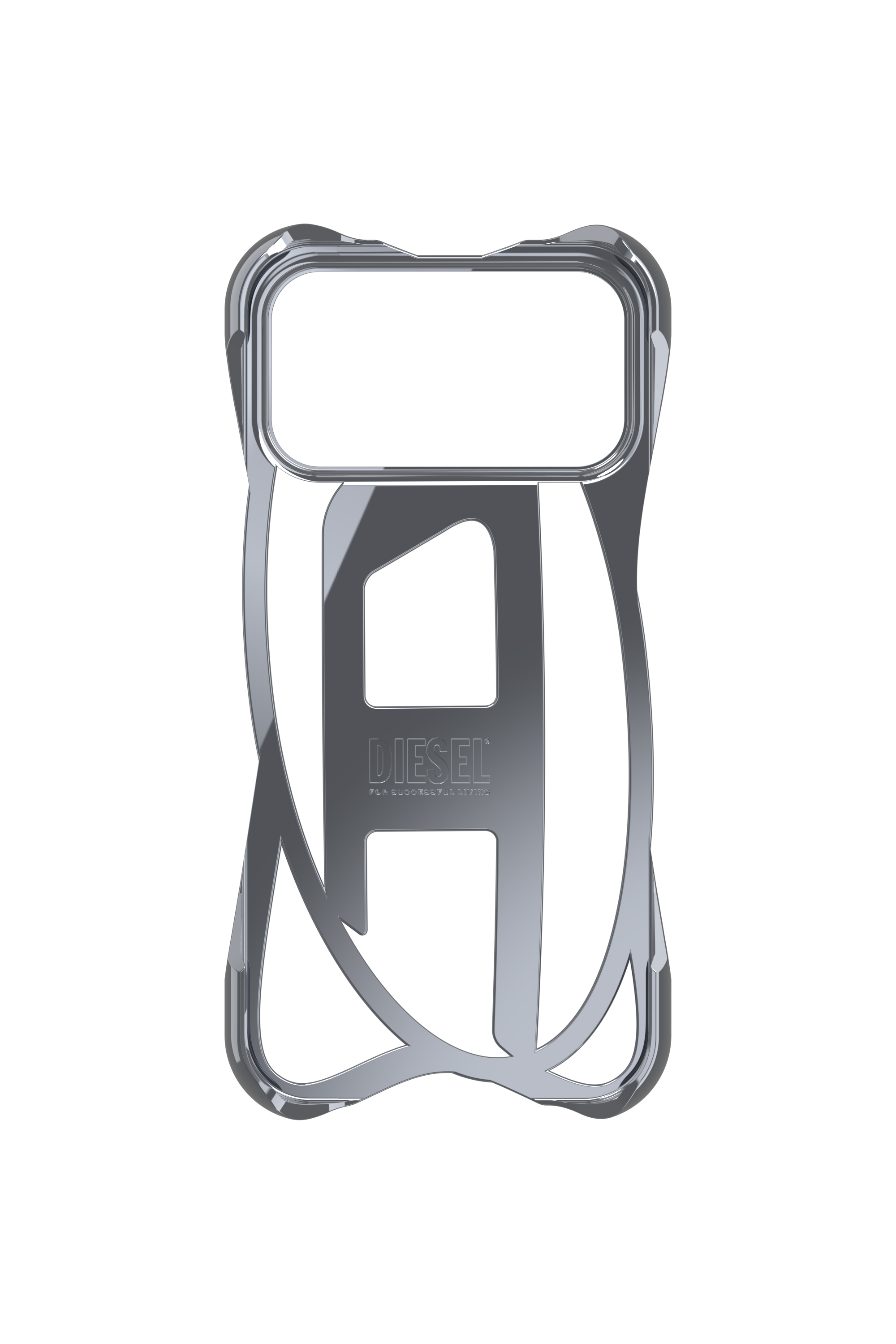Diesel - 60446  D FRAME CASE, Étui brillant Caged D pour iPhone 17 Pro Max Mixte in Gris - 4