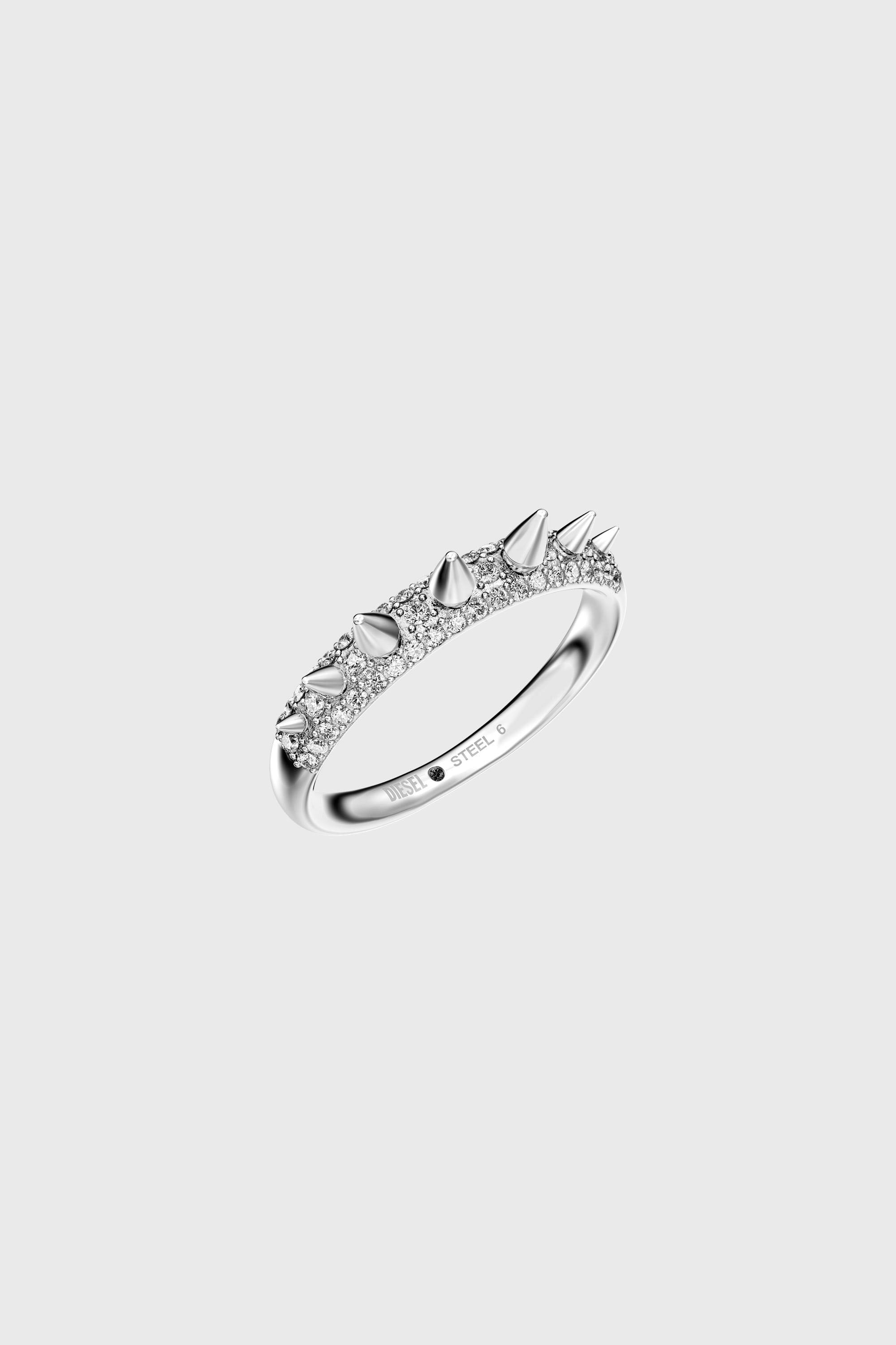 Diesel - DX1729040, Bague bande in acciaio inox Mixte in Gris argent&eacute; - 1