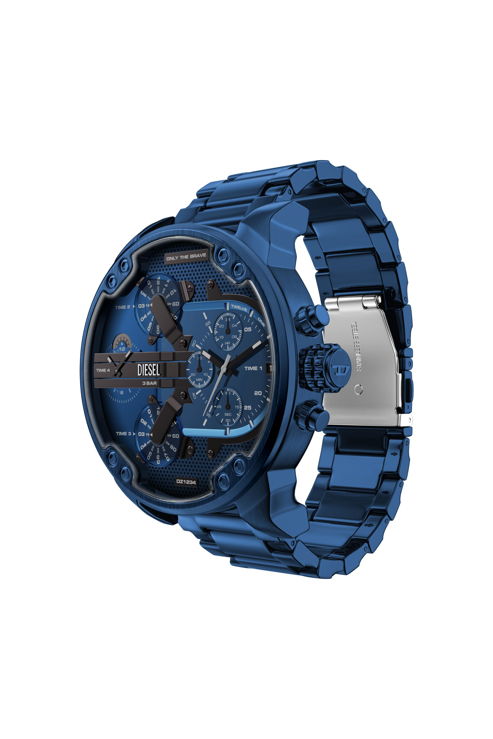 Diesel - DZ7496 WATCH, Montre Mr. Daddy 2.0 en acier inoxydable bleu Homme in Bleu - 7