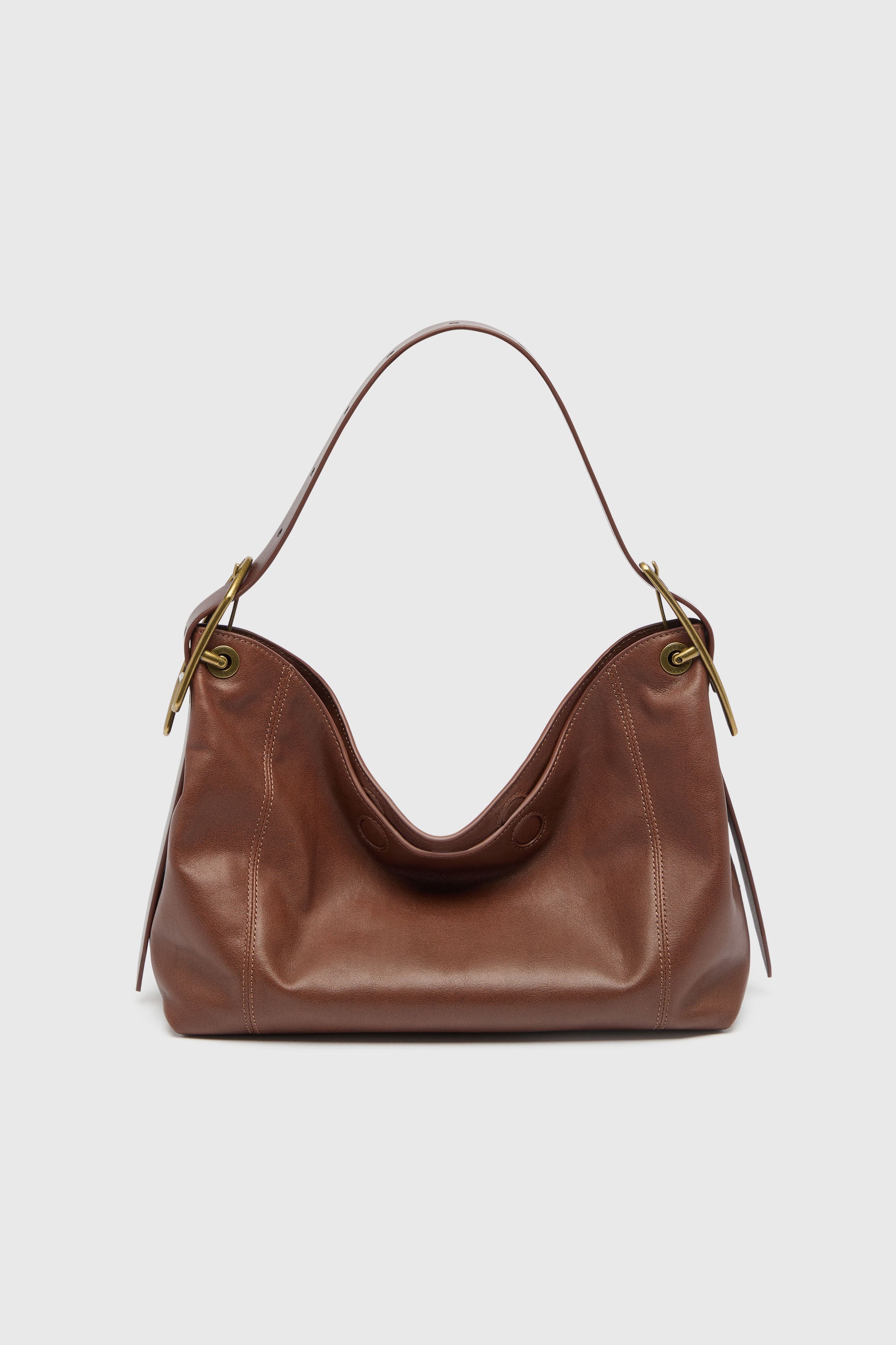 Diesel - D-LINE HOBO S, D-Line Sac port&eacute; &eacute;paule en cuir Femme in Marron - 2