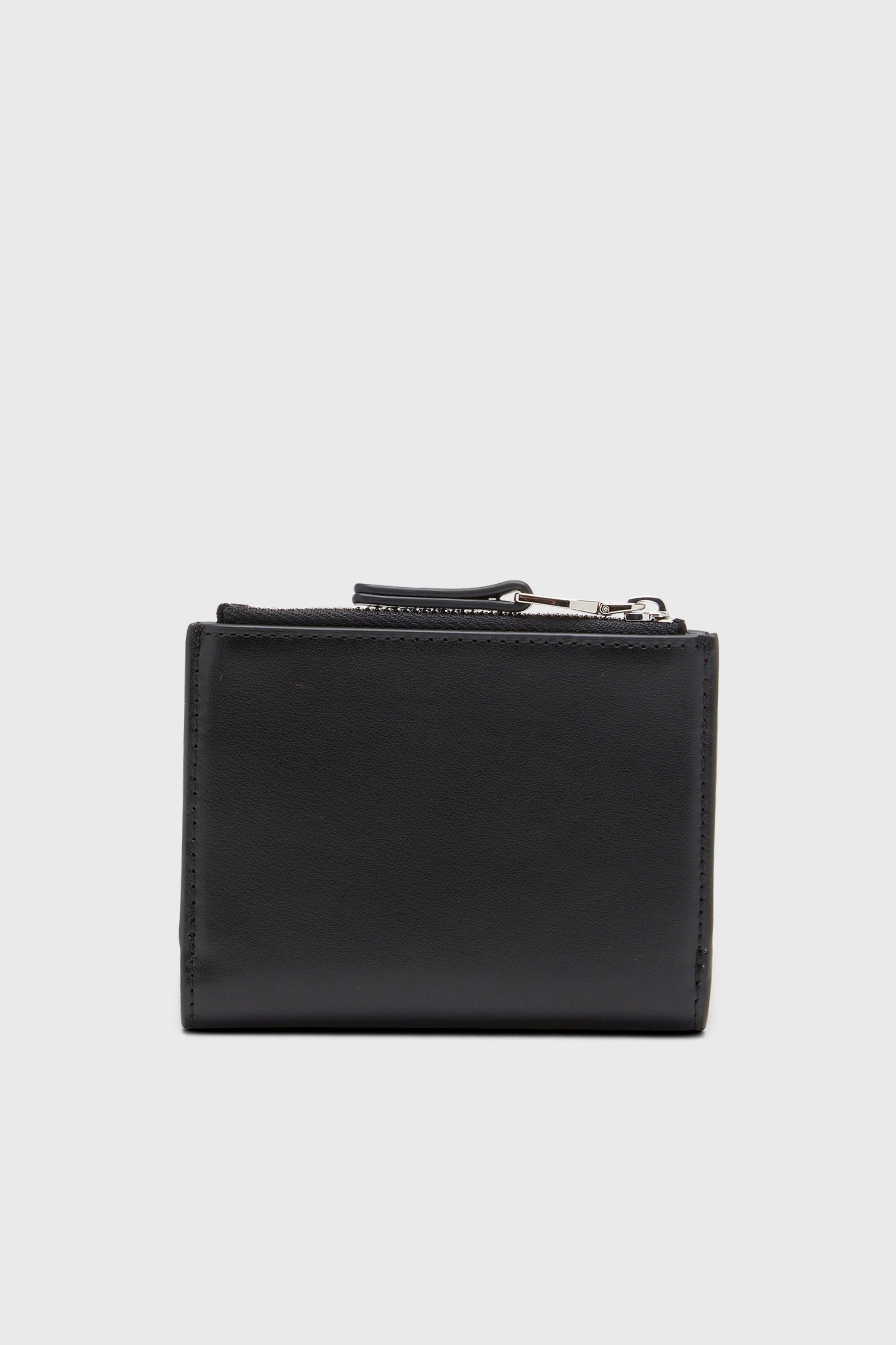 Diesel - 1DR BI-FOLD ZIP II, Petit portefeuille en cuir avec plaque &agrave; logo Femme in Noir - 2