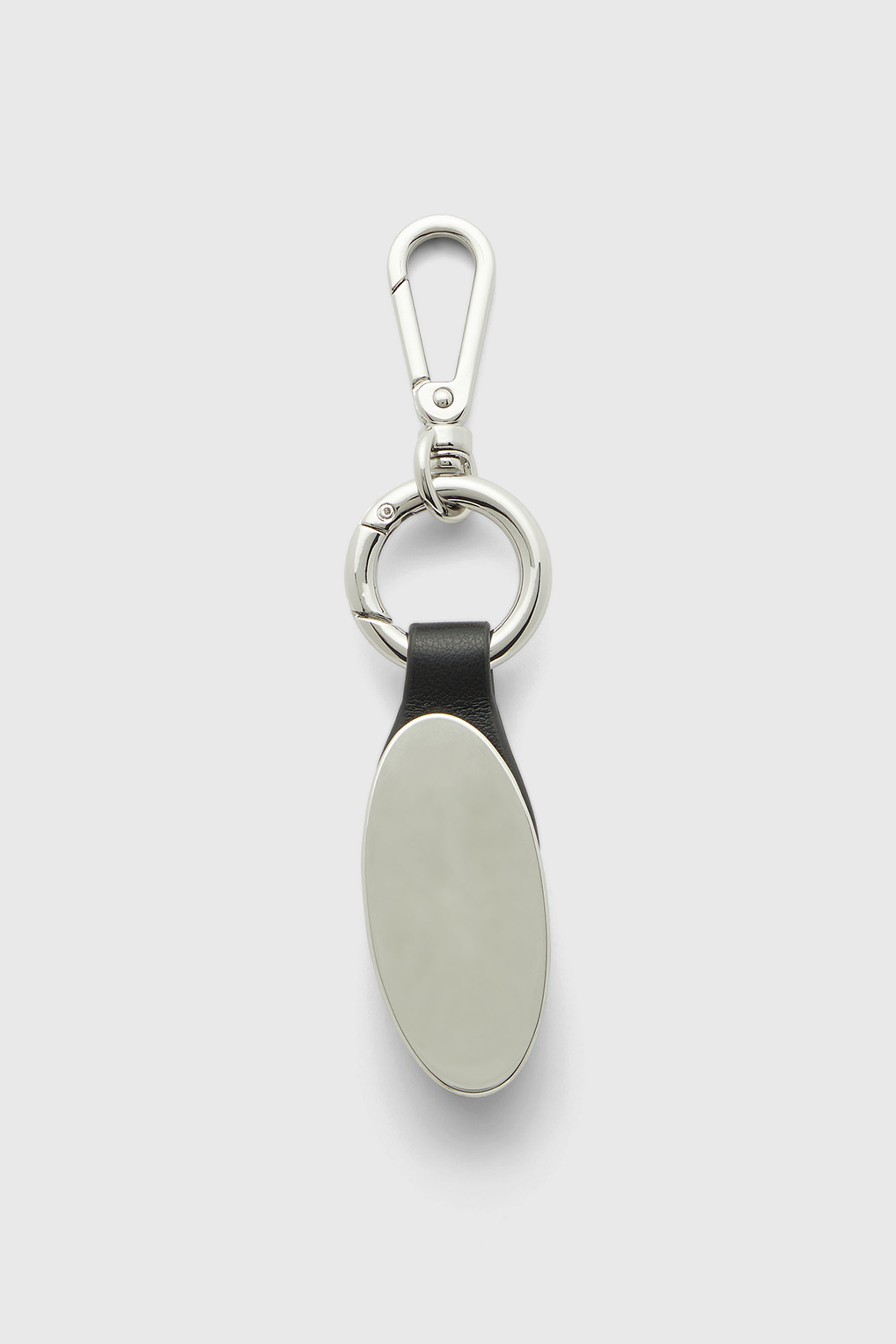Diesel - GRAB-D 2.0 CHARM, Porte-cl&eacute;s en m&eacute;tal avec plaque ovale Femme in Gris argent&eacute; - 2