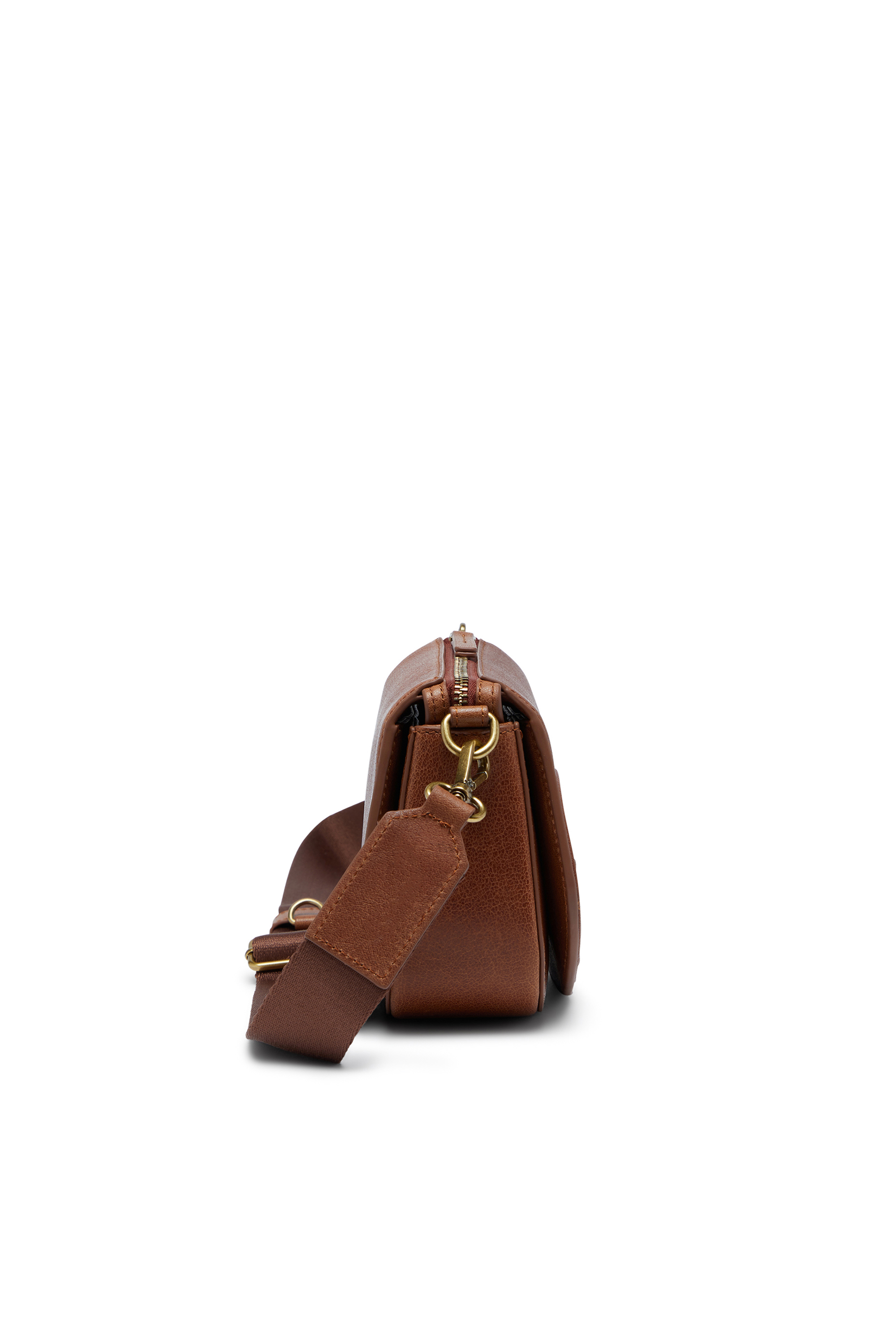 Diesel - 1DR CAMERA BAG, 1DR-Sac à appareil photo en cuir pull-up Mixte in Marron - 4