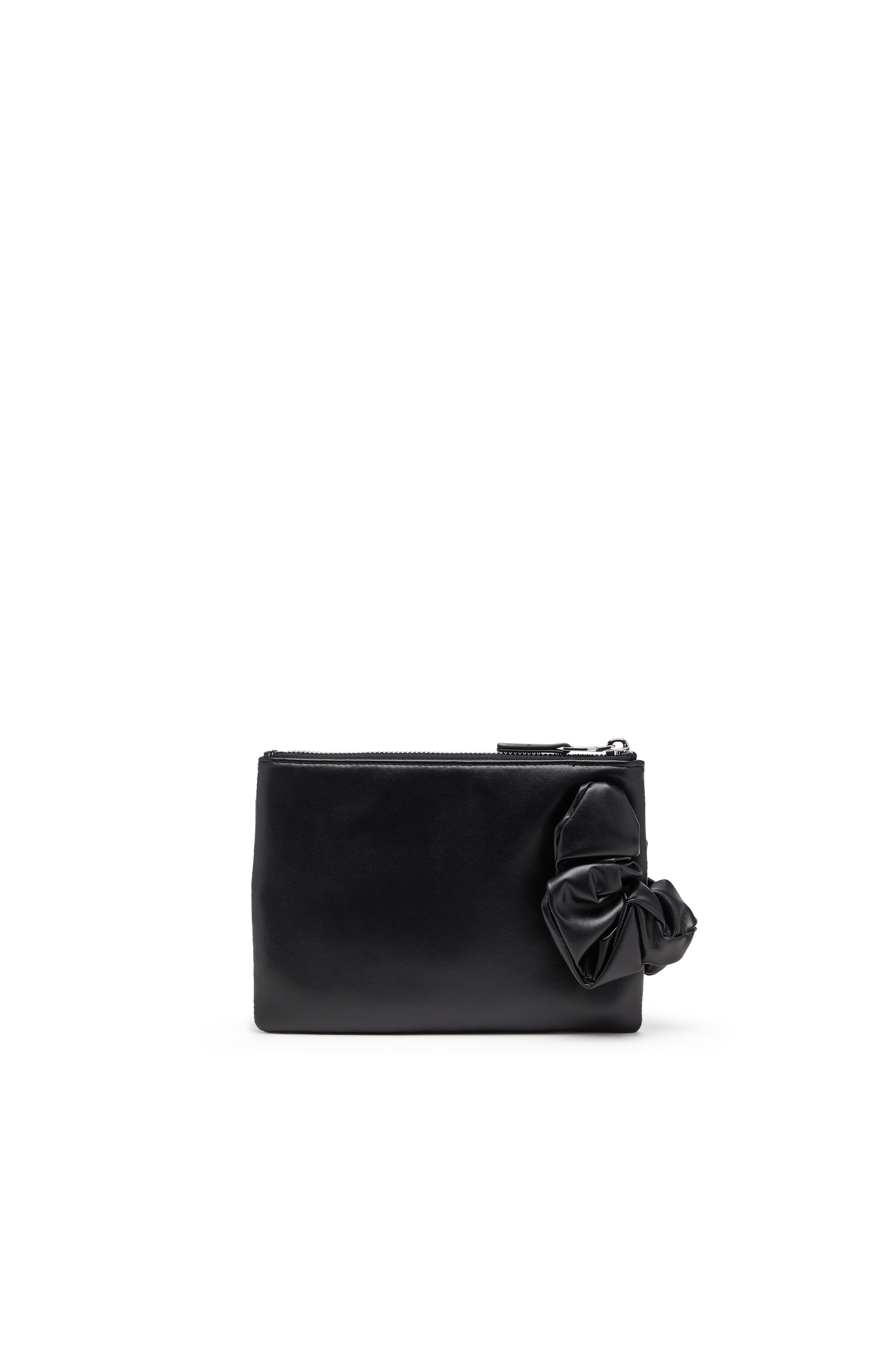 Diesel - GRAB-D POUCH, Pochette zippée avec bracelet style chouchou Femme in Noir - 2