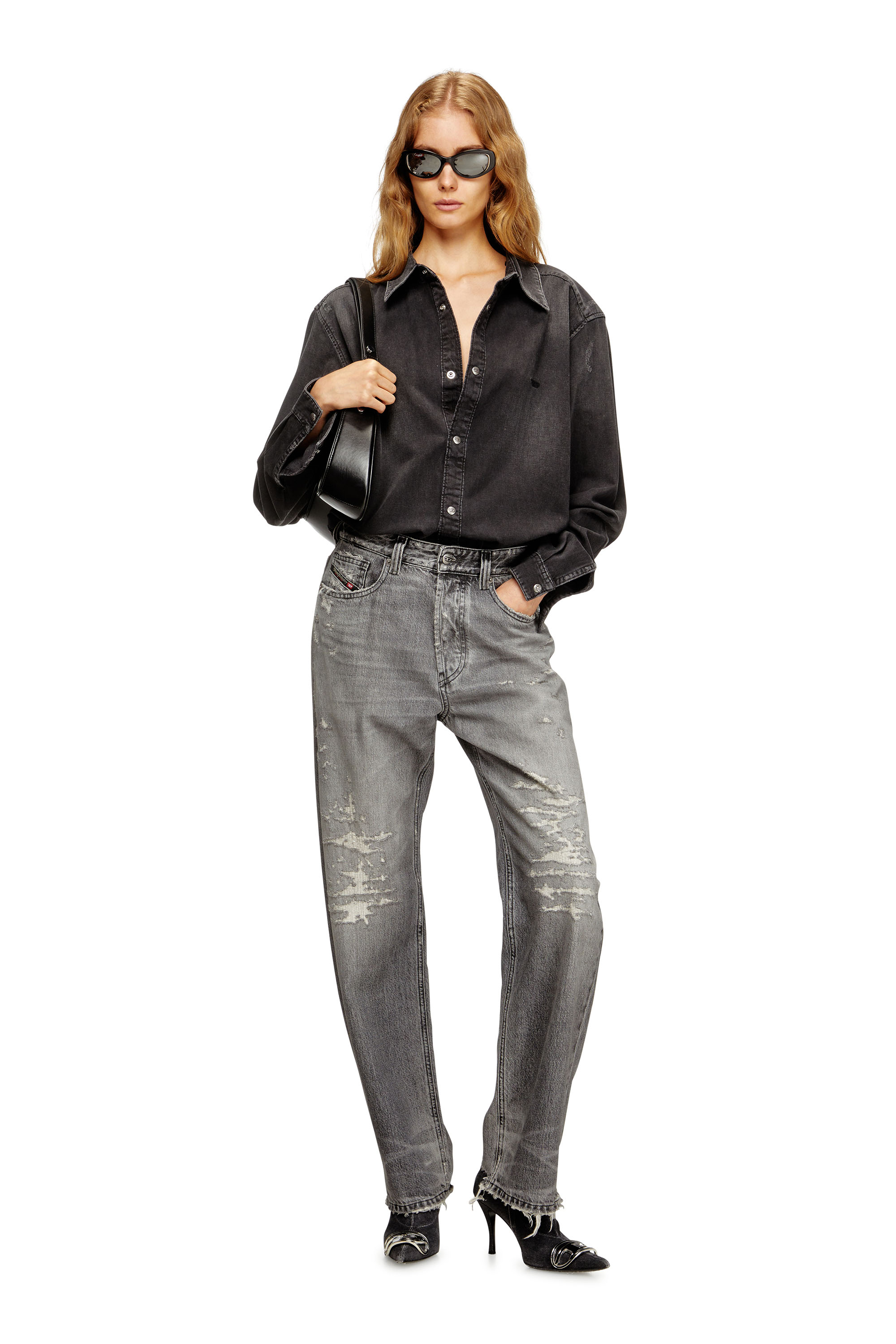 Diesel - Regular Jeans 1988 D-Ark 09M64 Femme, Gris - Image 2
