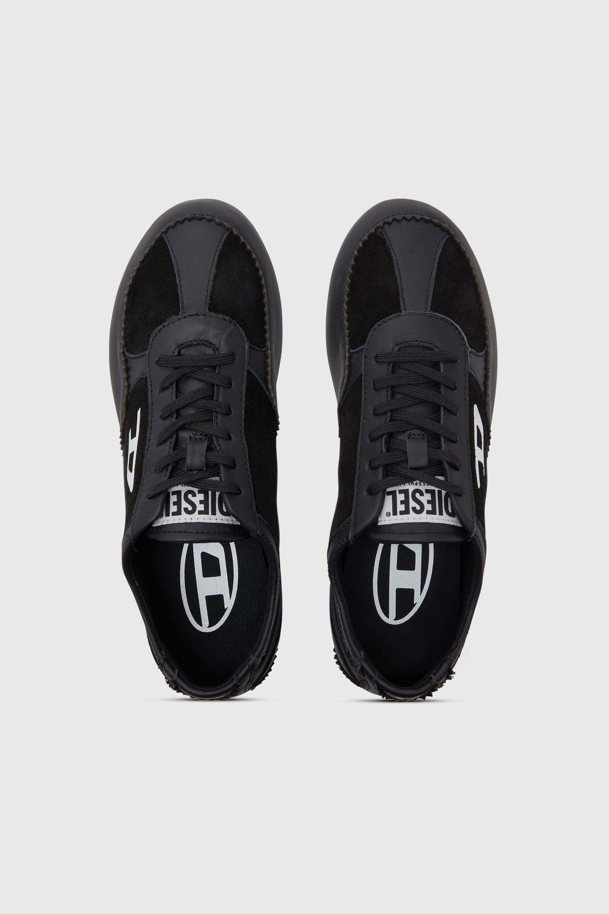 Diesel - D-MILE LOW W, D-Mile-Baskets en cuir et daim Femme in Noir - 4