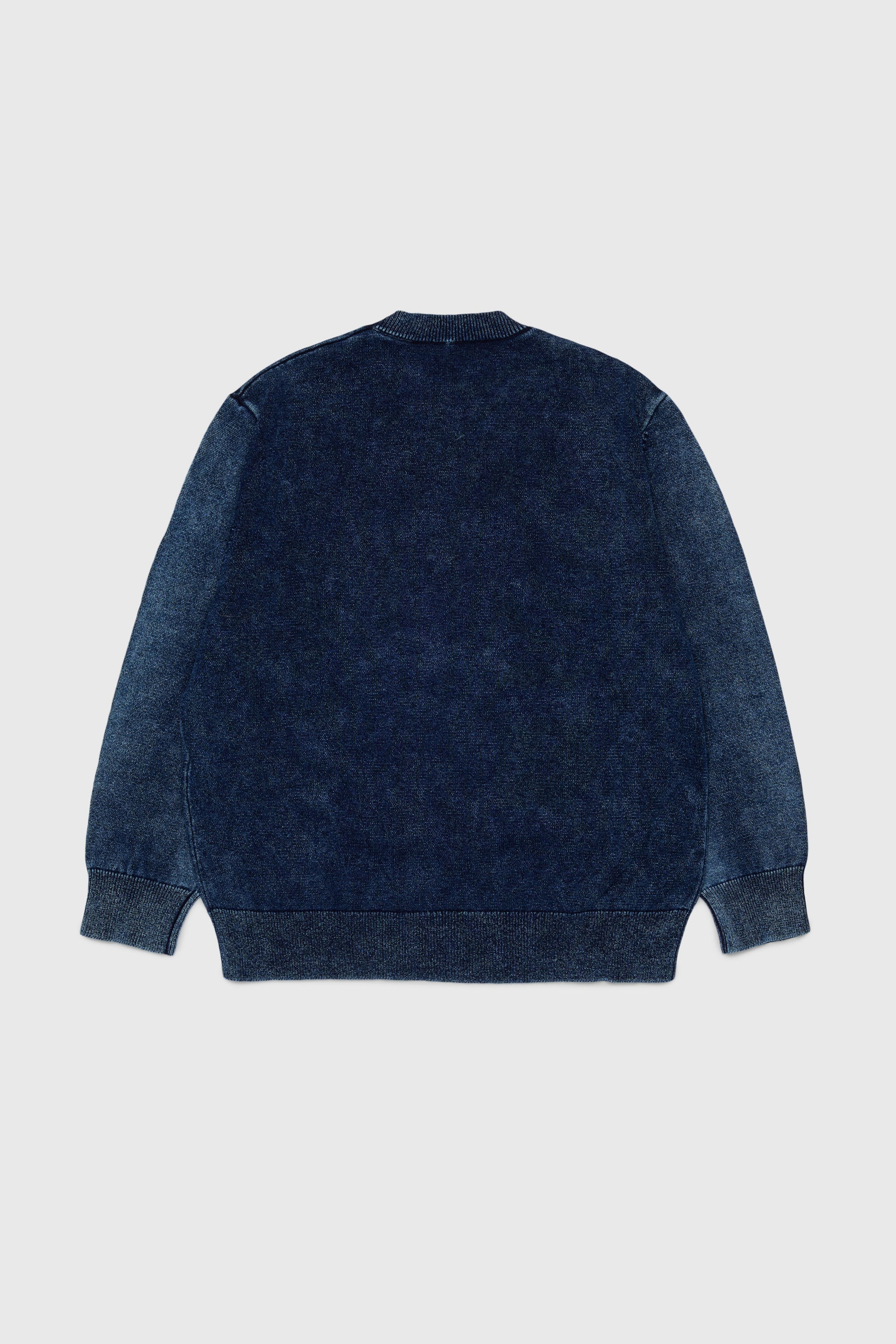 Diesel - KFINNIC OVER, Pull effet denim avec motif ph&eacute;nix Homme in Bleu - 2