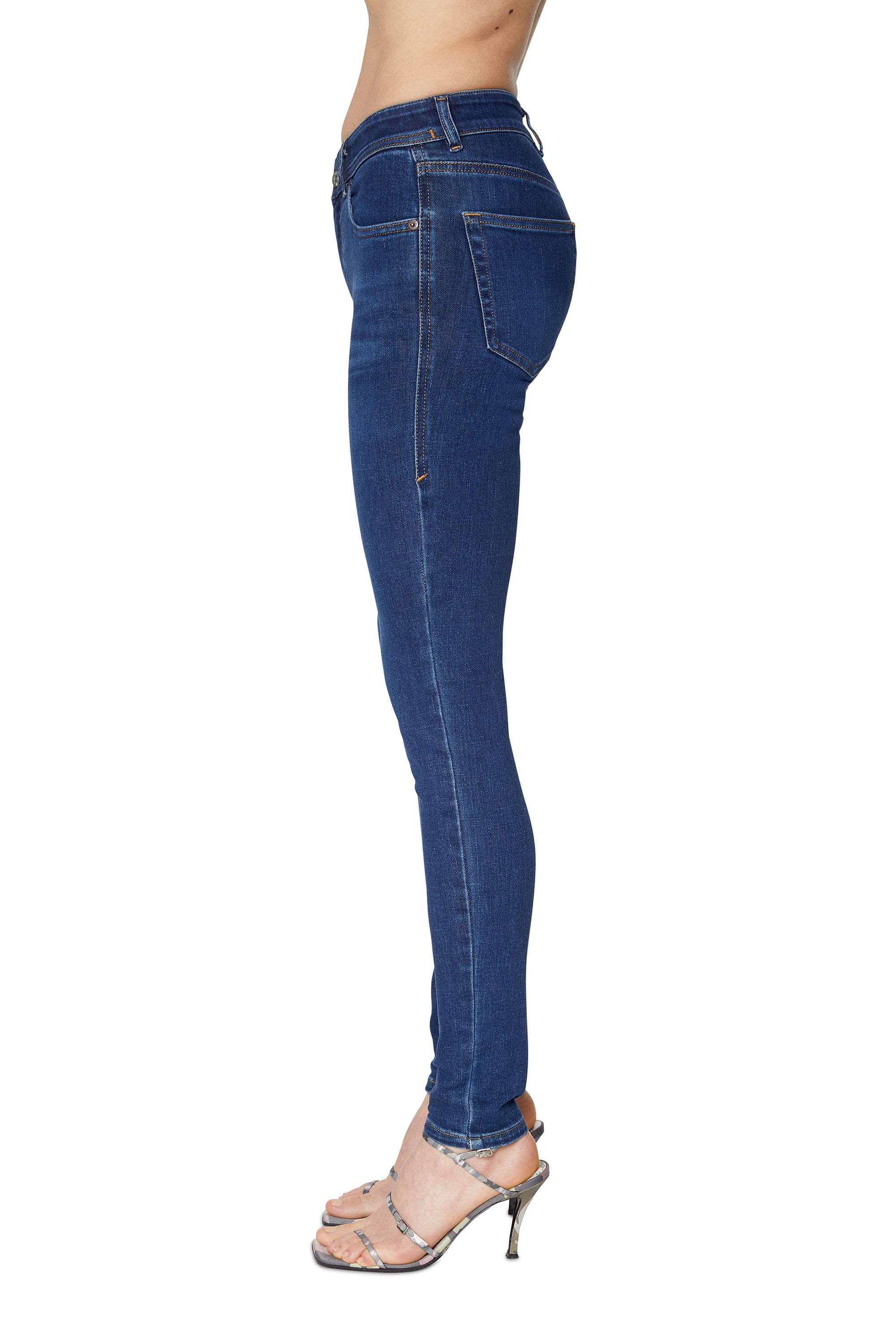 Diesel - Super skinny Jeans 2017 Slandy 09C19, Bleu Foncé - Image 6