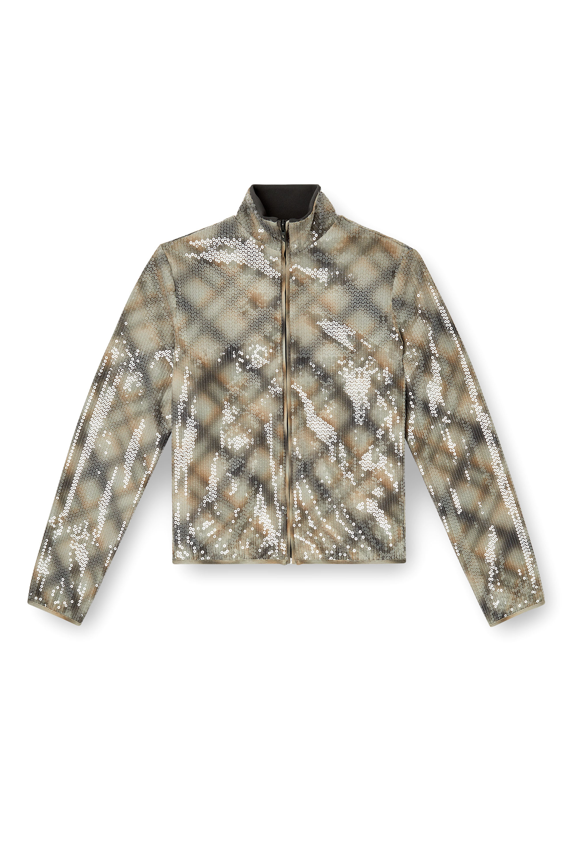 Diesel - F-EREQUINS, Pull à paillettes avec motif à carreaux Femme in Polychrome - 2