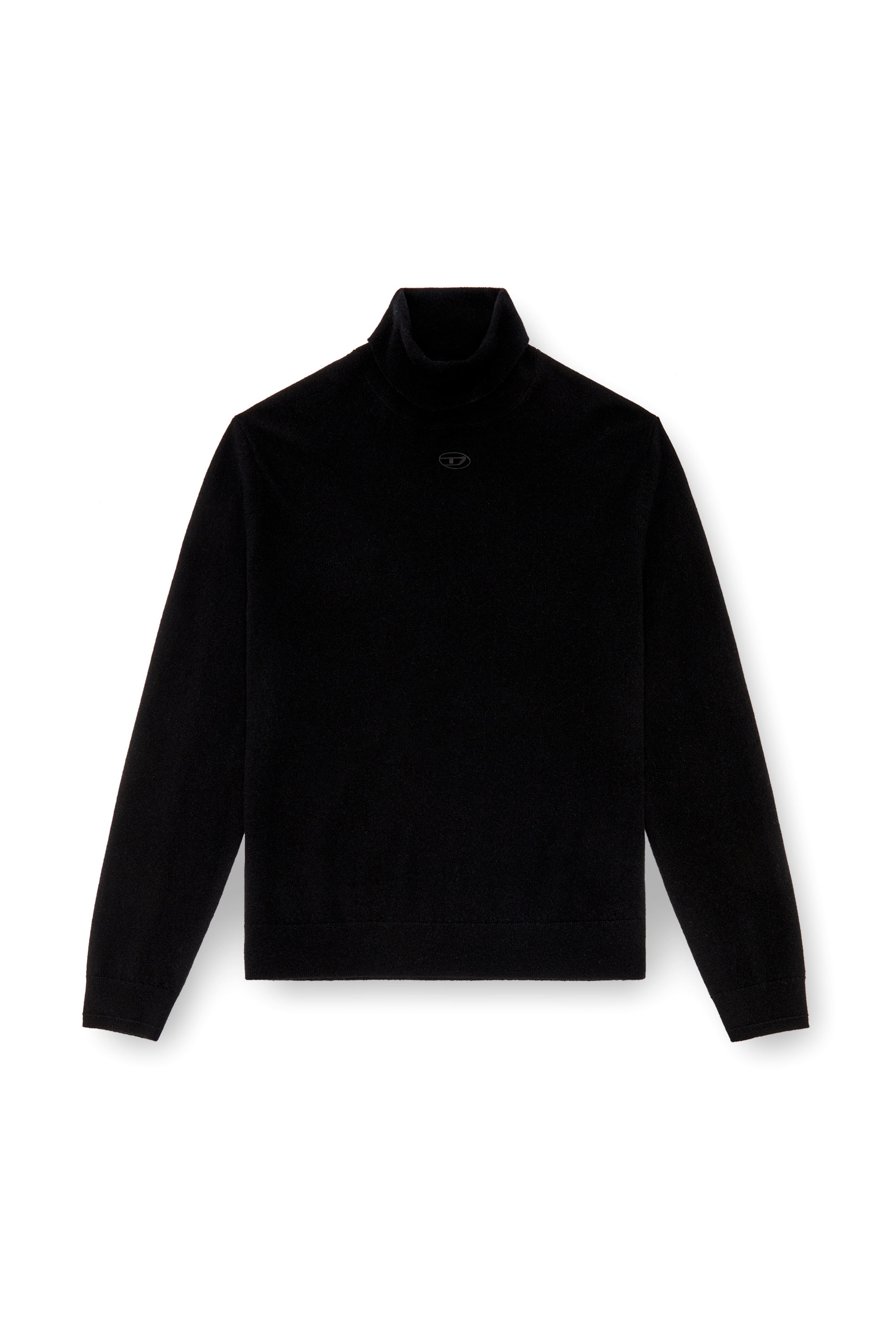Diesel - K-VIERI-TN, Pull à col roulé en laine et cachemire Homme in Noir - 3