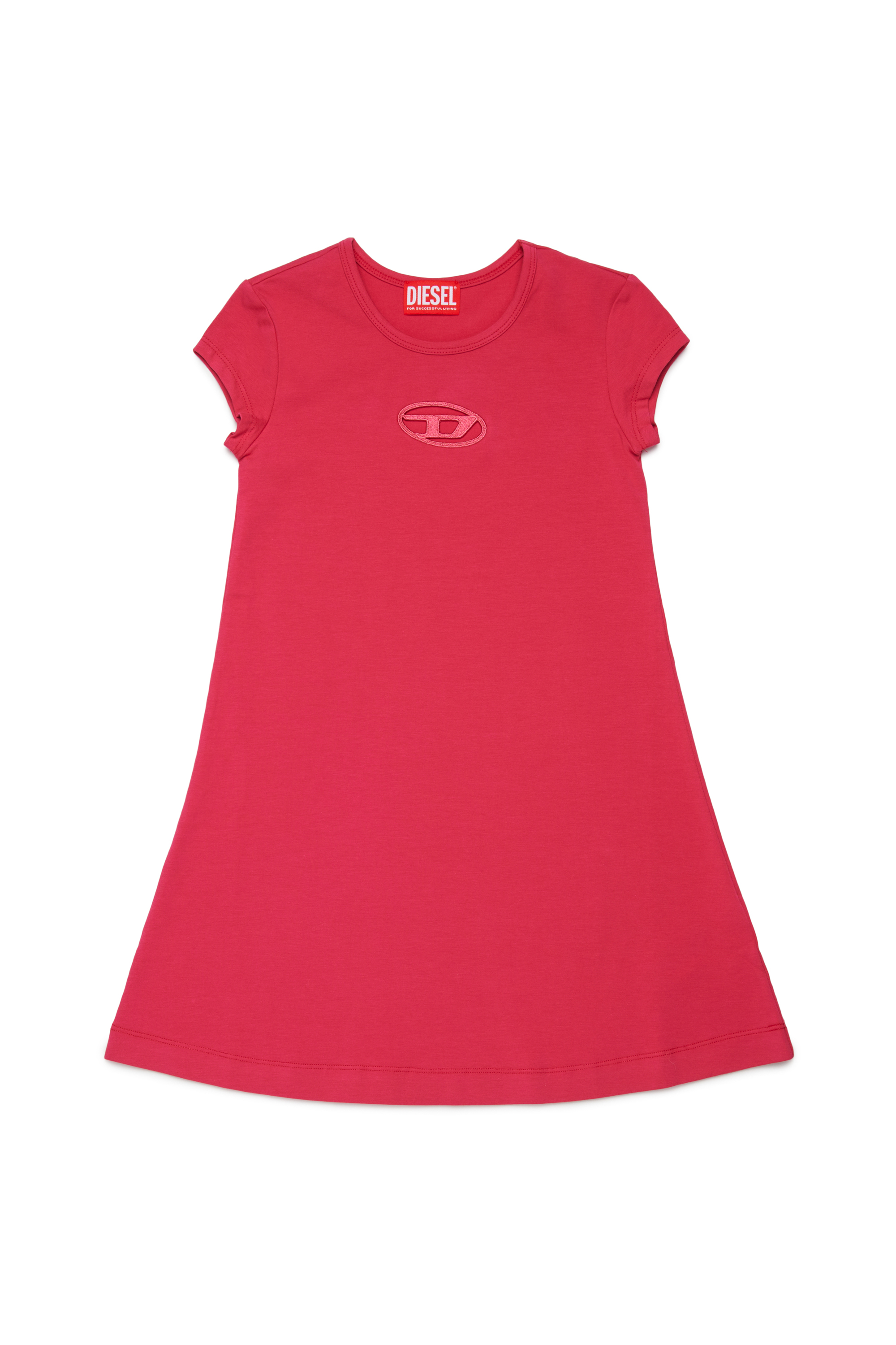 Diesel - DANGIELAM, Robe T-shirt avec cut-out Oval D Femme in Rose - 1