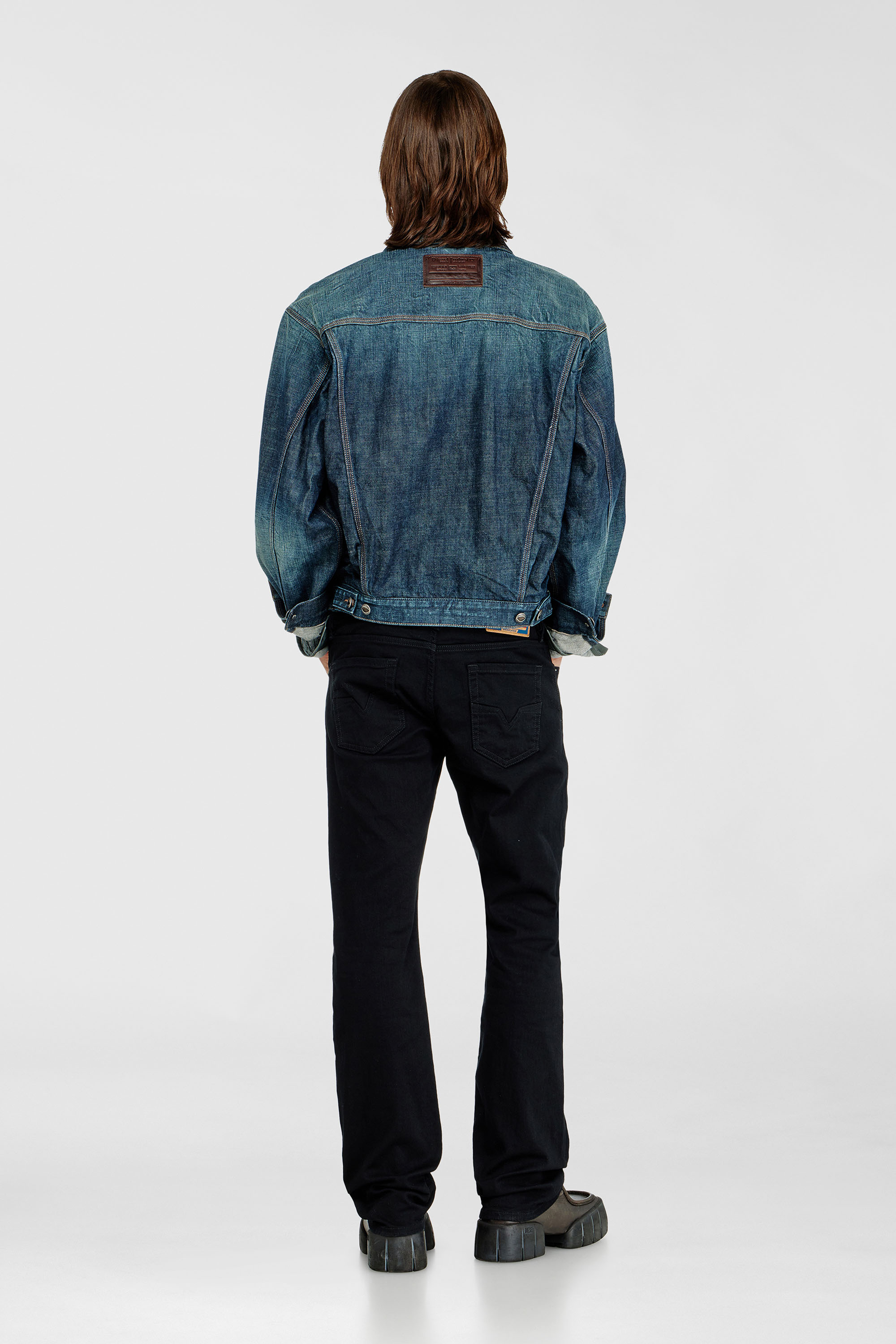 Diesel - Regular Jeans 1985 Larkee 0688H Homme, Noir/Gris fonc&eacute; - Image 3